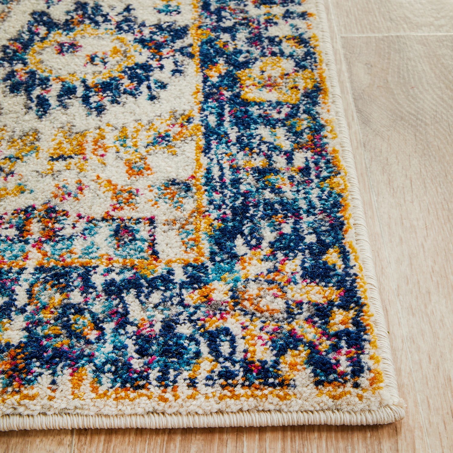 6 Common Ground Rugs Encore 255 500x80cm Runner - Extra Large Pet Friendly Rug - White, 6 of 8