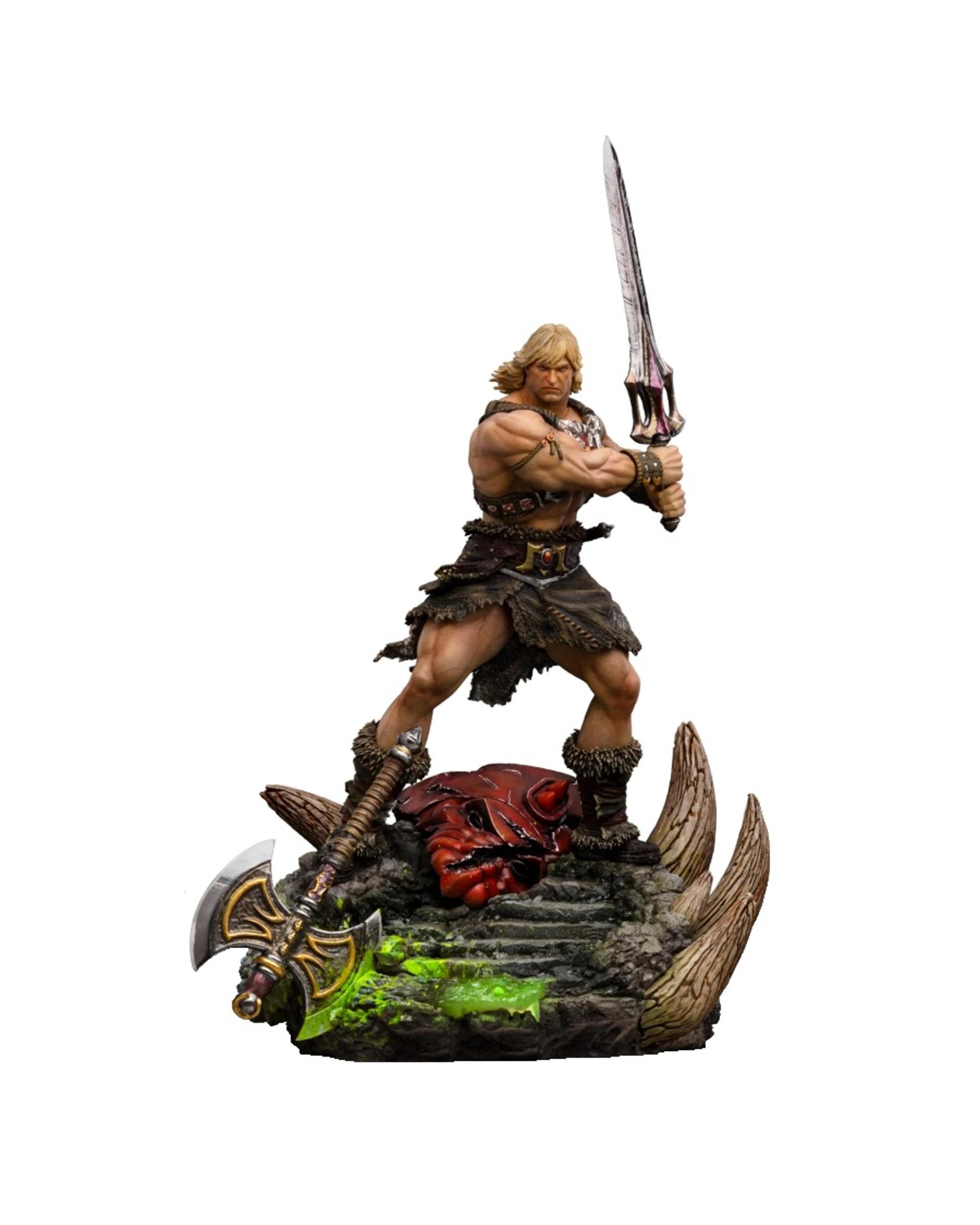 1 Iron Studios Masters of the Universe He-Man Unleashed Deluxe 1:10 Scale Statue, 1 of 10