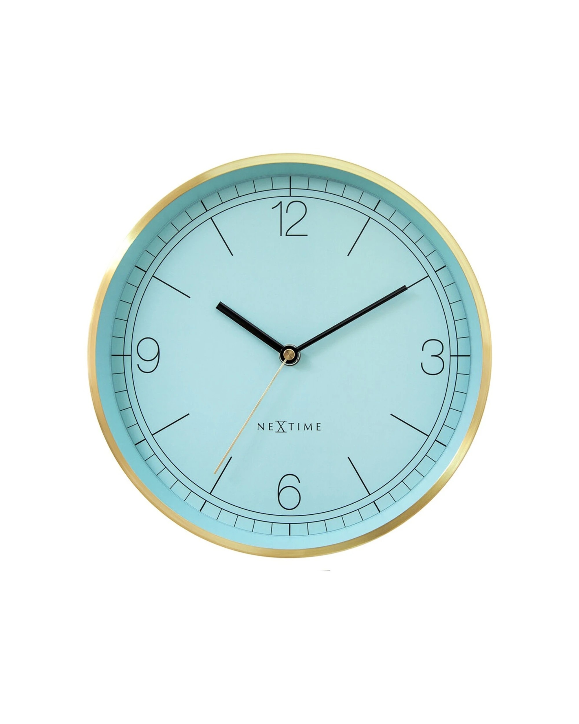 1 NEXTIME Bolero Silent Wall Clock Brushed Metal Case 25cm - Multi, 1 of 5