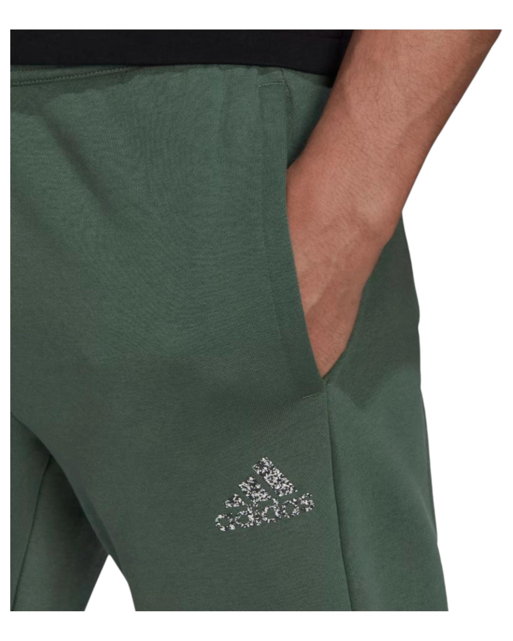 5 Adidas Mens Stadium Fleece Badge of Sport Green Cuffed Pants GREEN, 5 of 8