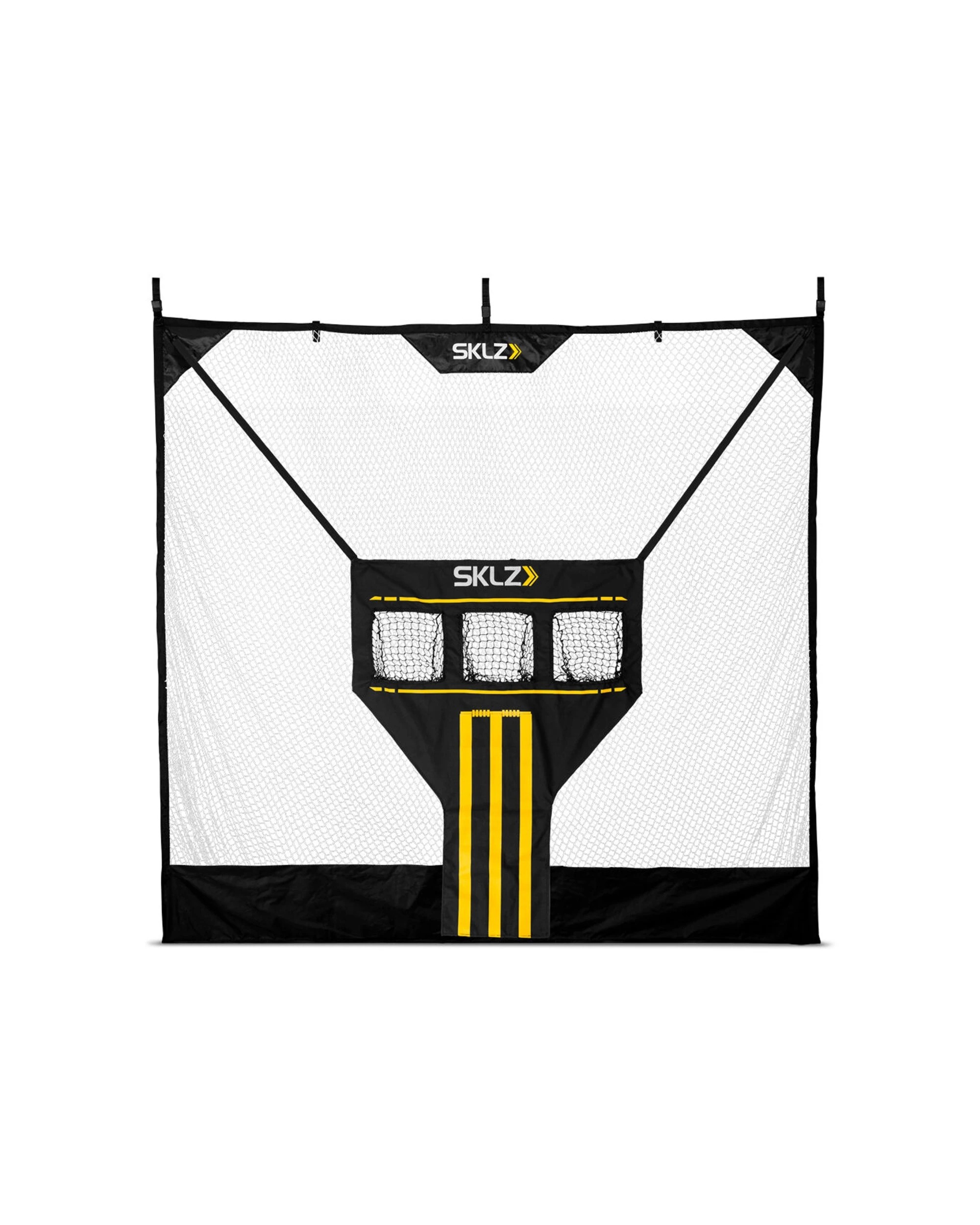 1 Sklz Portable Suspended Cricket Training Stumps Net Durable Impact-Resist - Yellow, 1 of 7