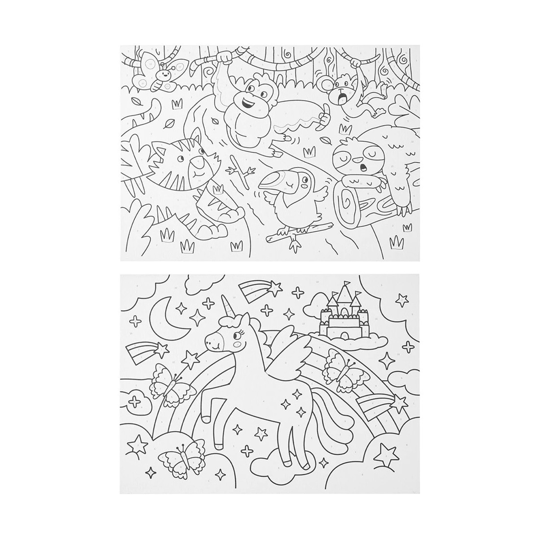 6 Paint by Numbers Canvas - Assorted, 6 of 10