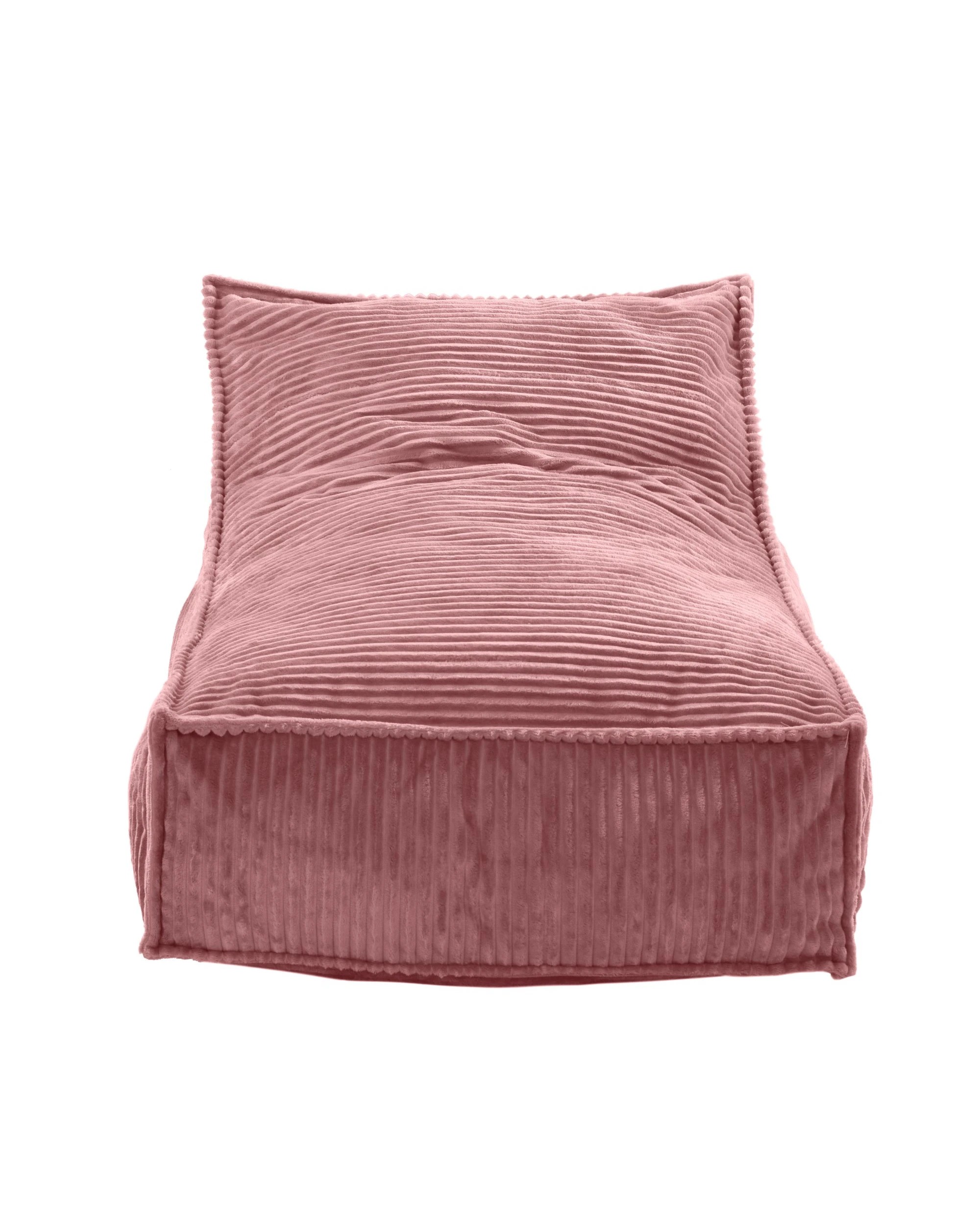 3 Cadence & Co. Wilde Ribbed Luxe Fleece Bean Bag Lounge Cover - Blush, 3 of 7