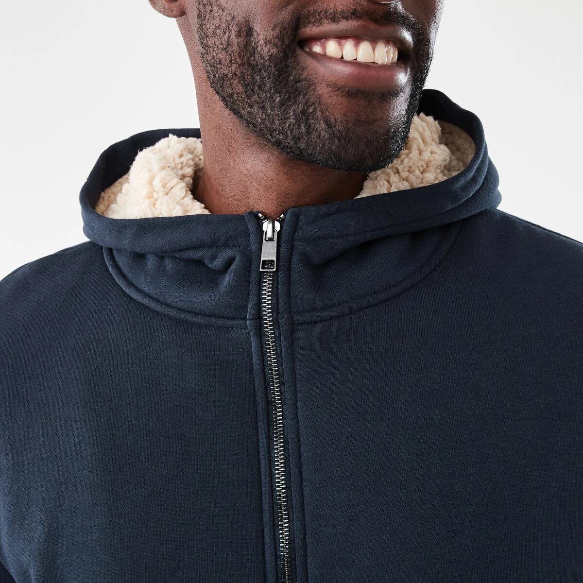 6 Sherpa Lined Zip Through Hoodie Nvy Sphire, 6 of 7