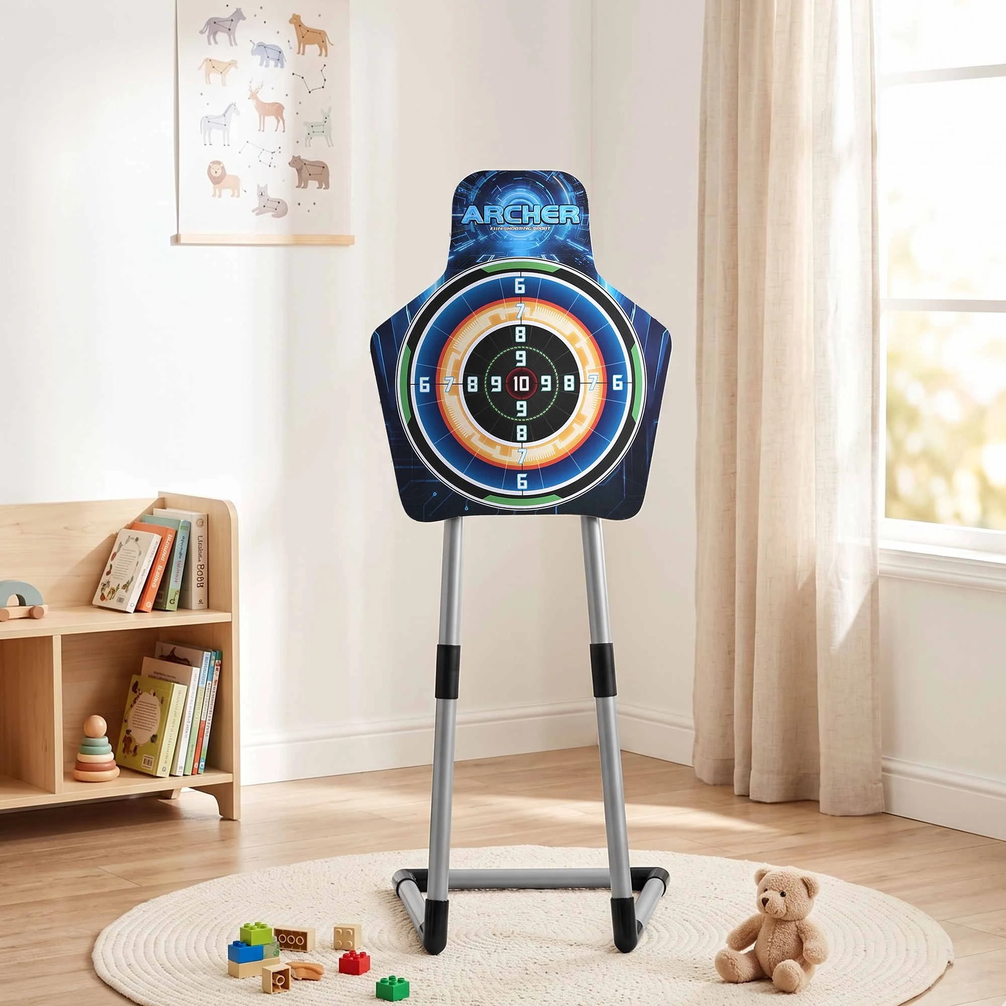 7 Keezi Kids Bow and Arrow Set Toy Archery Standing Target Suction Cup Arrows - Blue, 7 of 8