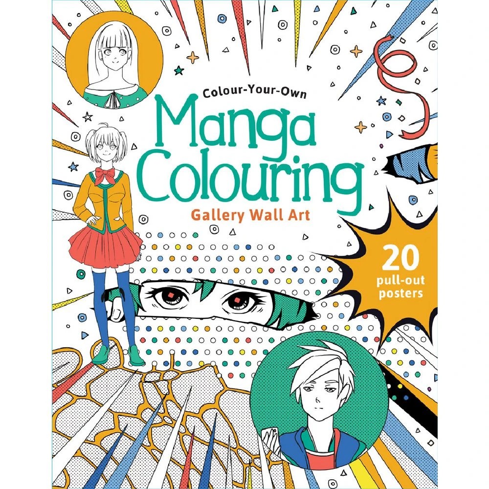 1 Colour-Your-Own Gallery Wall Art Colouring Book Manga Colour, 1 of 3