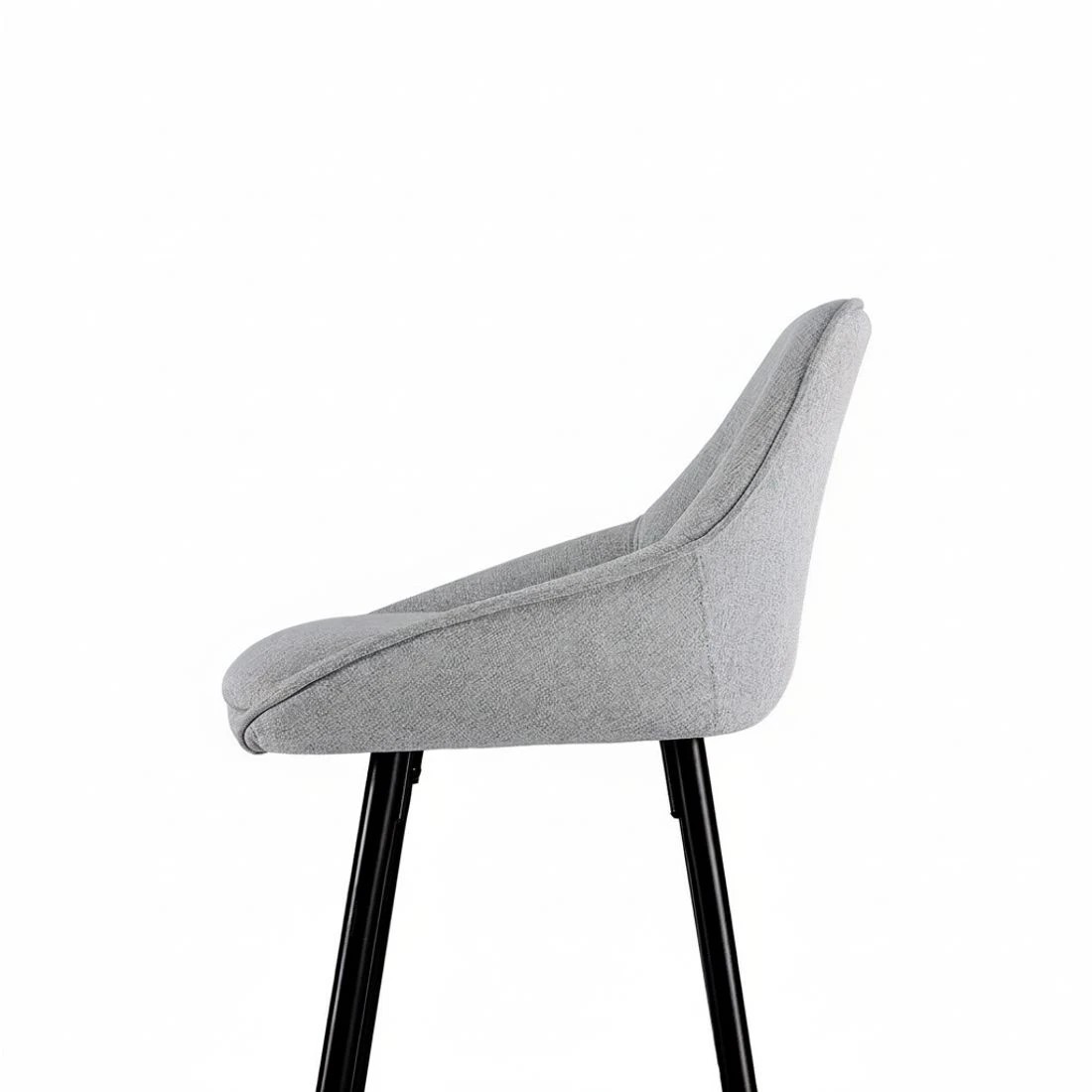 6 Artiss 2x Bar Stools Upholste Stool Counter Seat Kitchen Dining Chairs - Grey, 6 of 6