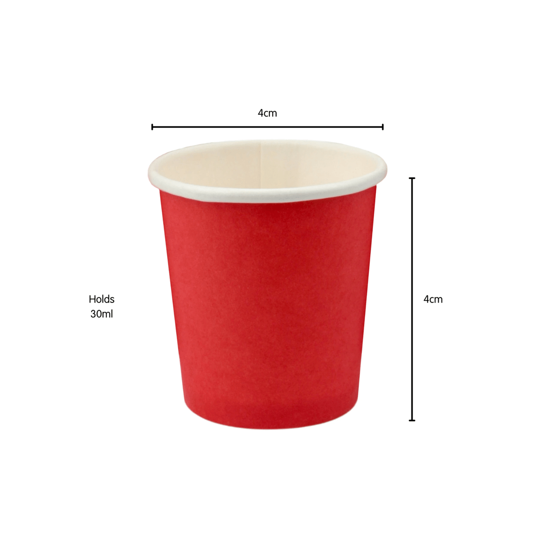 2 Partyware Earth Eco Red Paper Shot Cups 30ml Pack of 30, 2 of 3