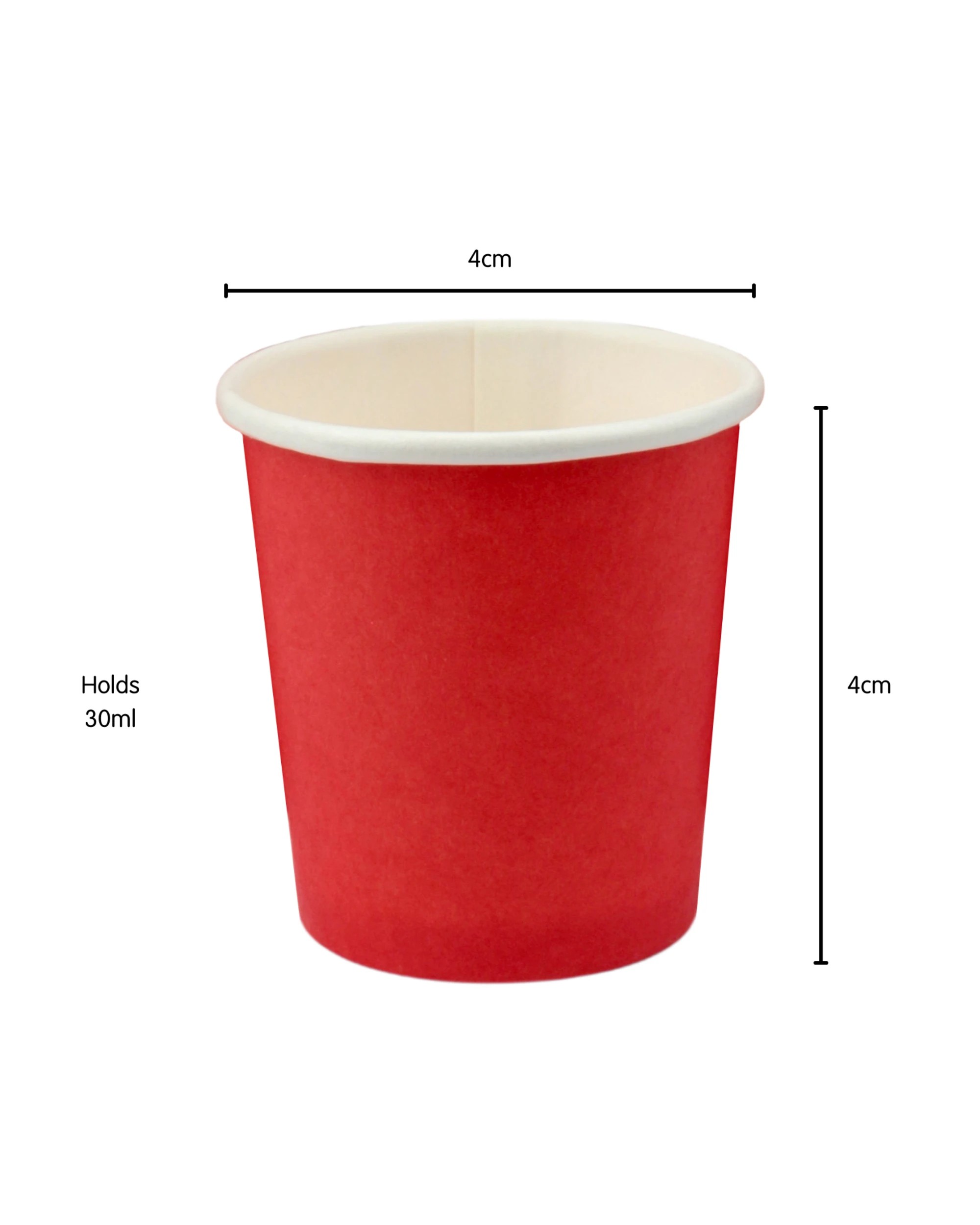 2 Partyware Earth Eco Red Paper Shot Cups 30ml Pack of 30 - Red, 2 of 3