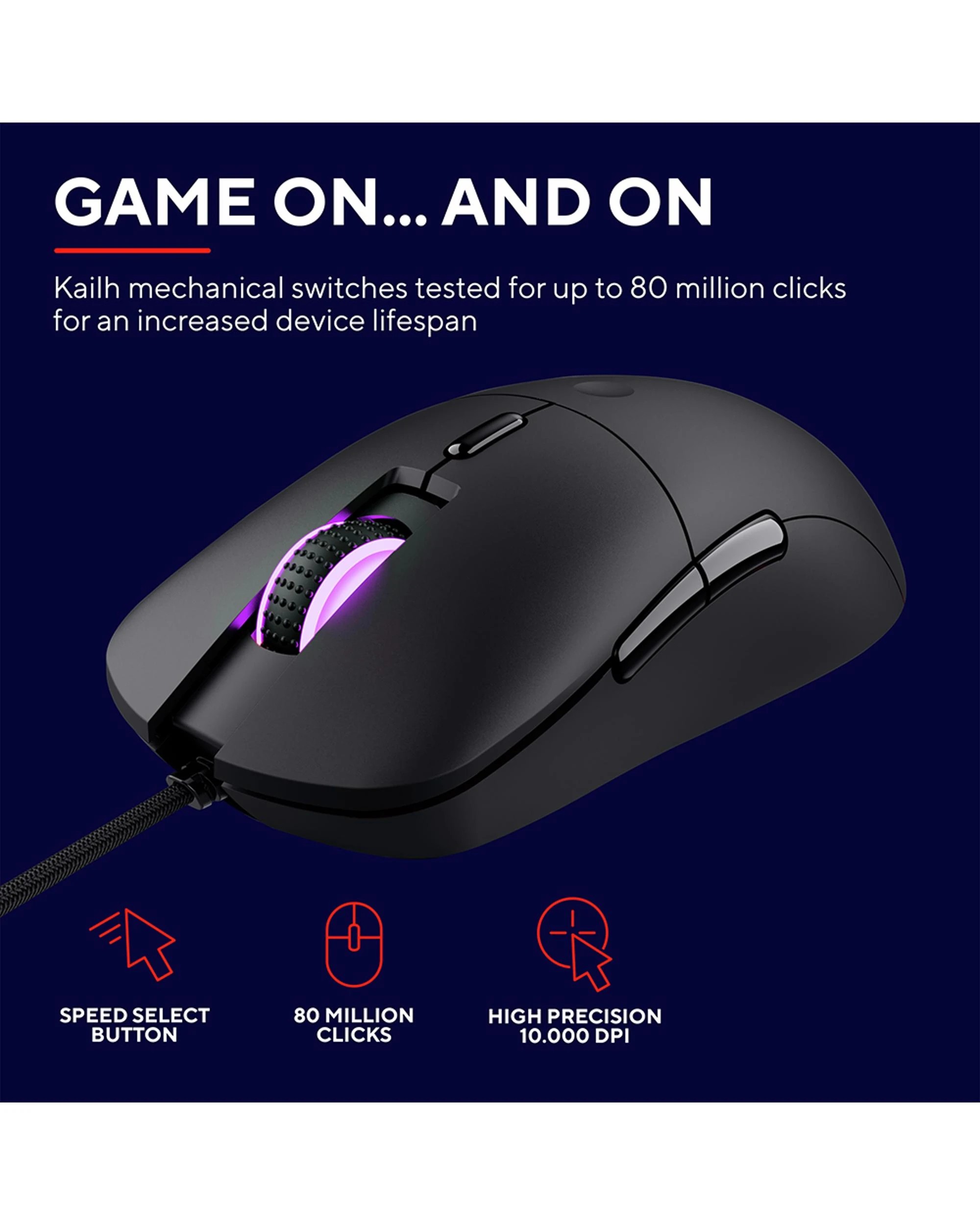 5 Trust GXT981 Lightweight Wired RGB Gaming Mouse - Black, 5 of 10