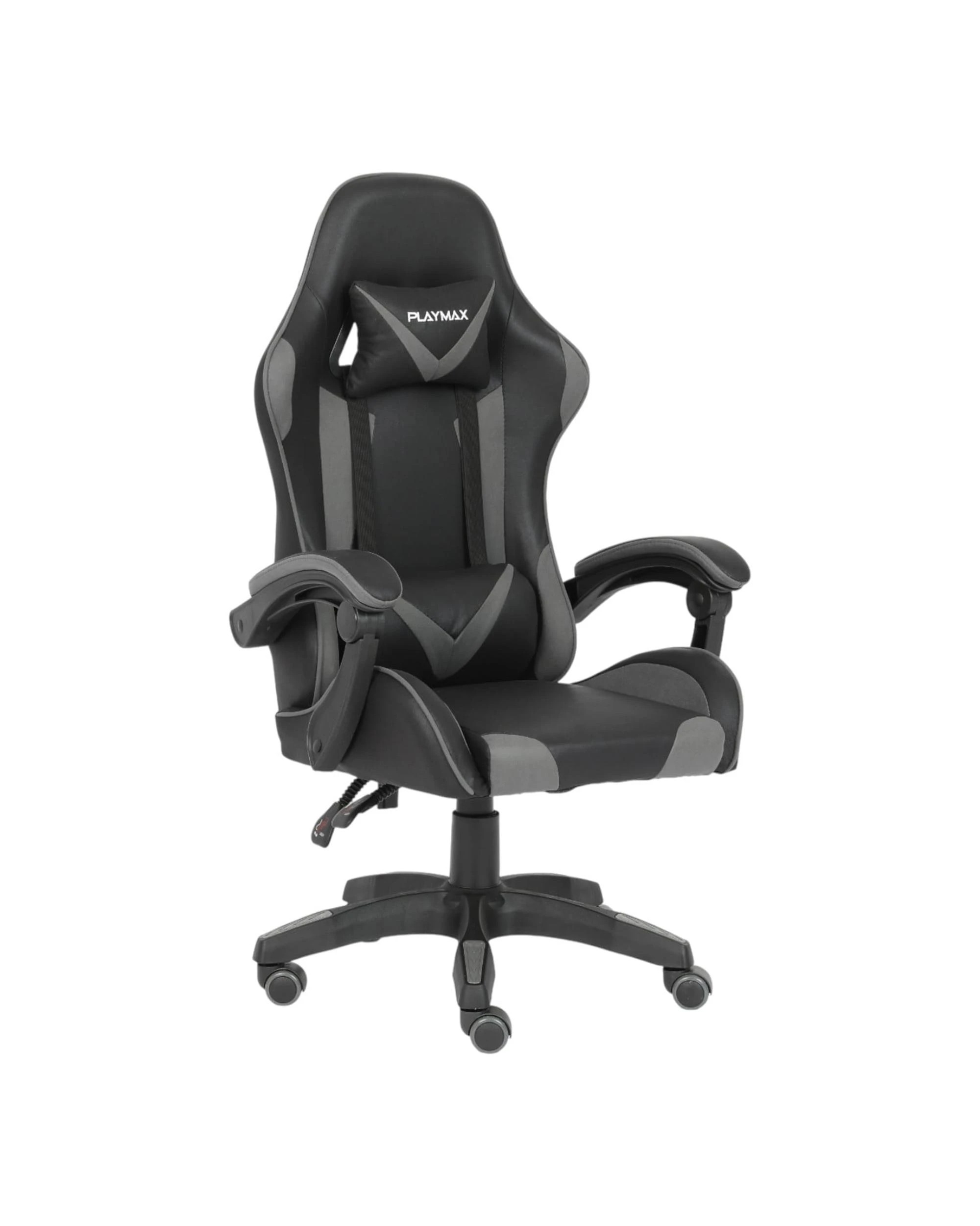 1 Playmax Fabric Gaming Chair - Grey and Black - Multi, 1 of 10
