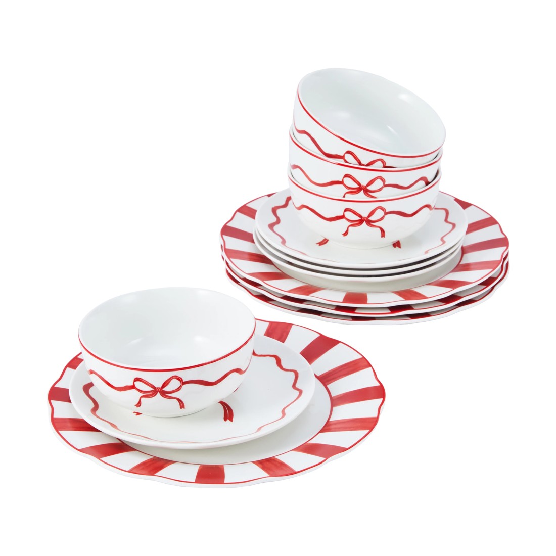 2 12 Piece Bow Dinner Set, 2 of 7