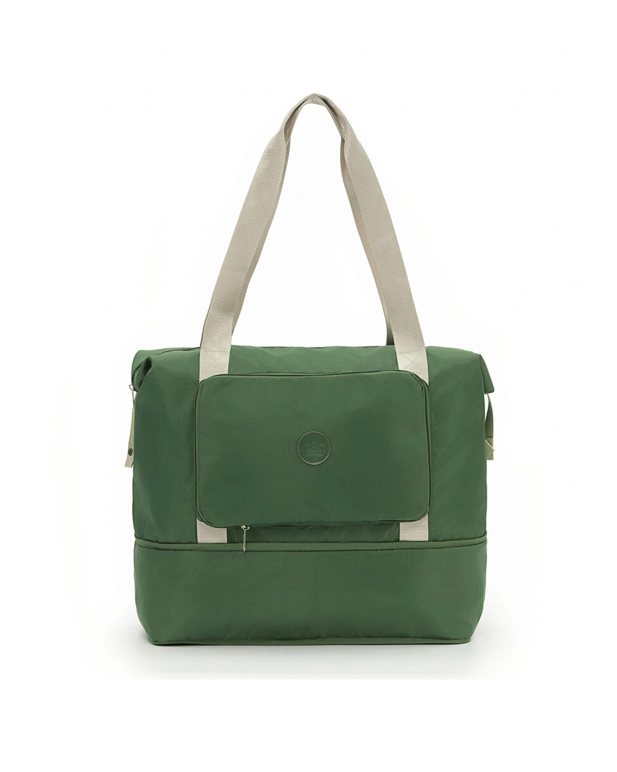5 Tosca 2Pk Foldable & Expandable Holiday/Travel Tote Bag - Green, 5 of 6