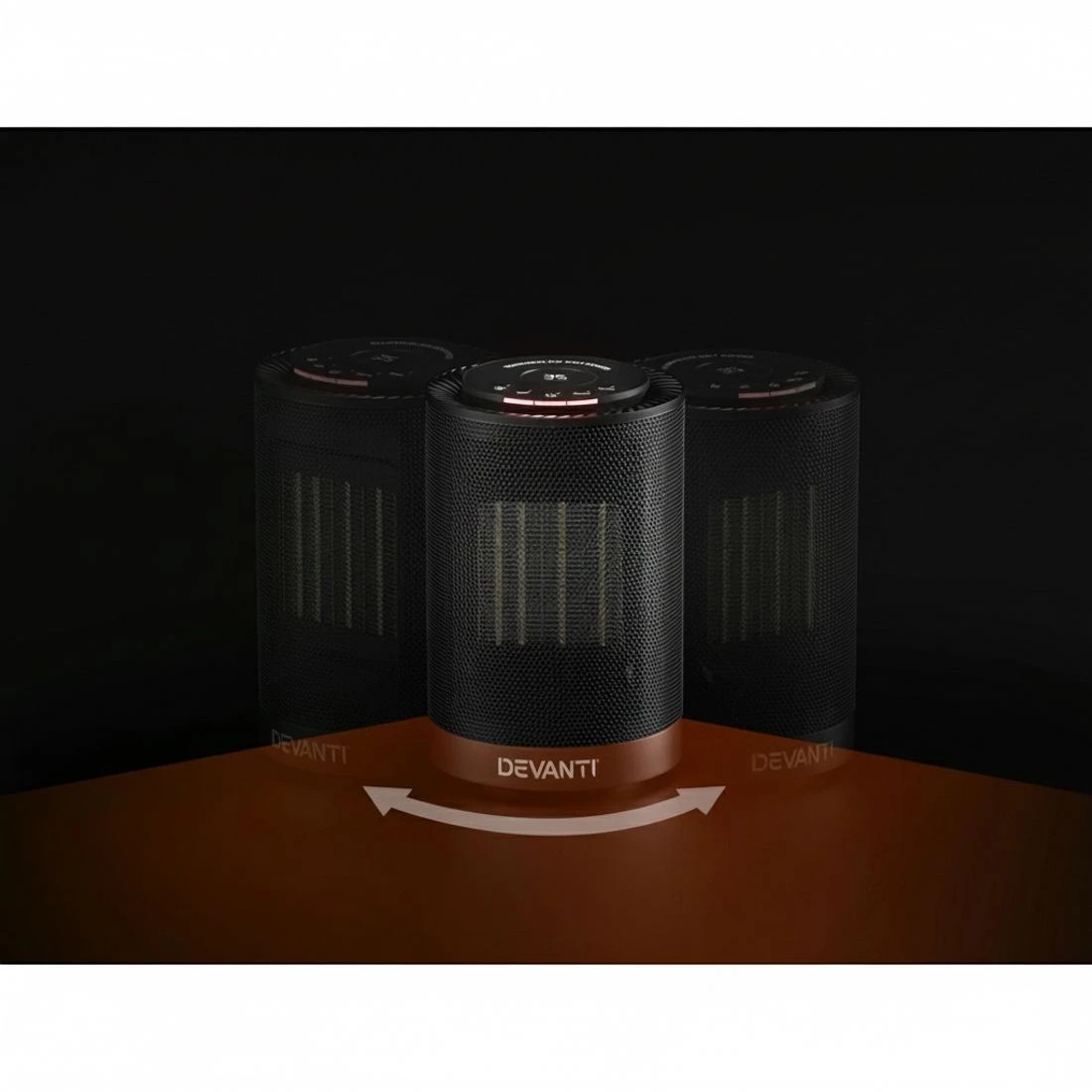 6 Devanti Electric Fan Heater - Black, 6 of 6