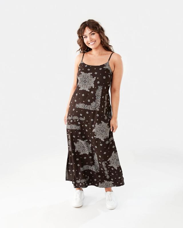 Sleeveless Tie Back Slip Maxi D