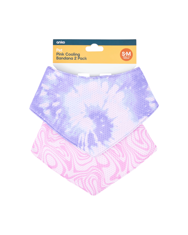 2 Pack Pet Cooling Bandana - Small to Medium, 