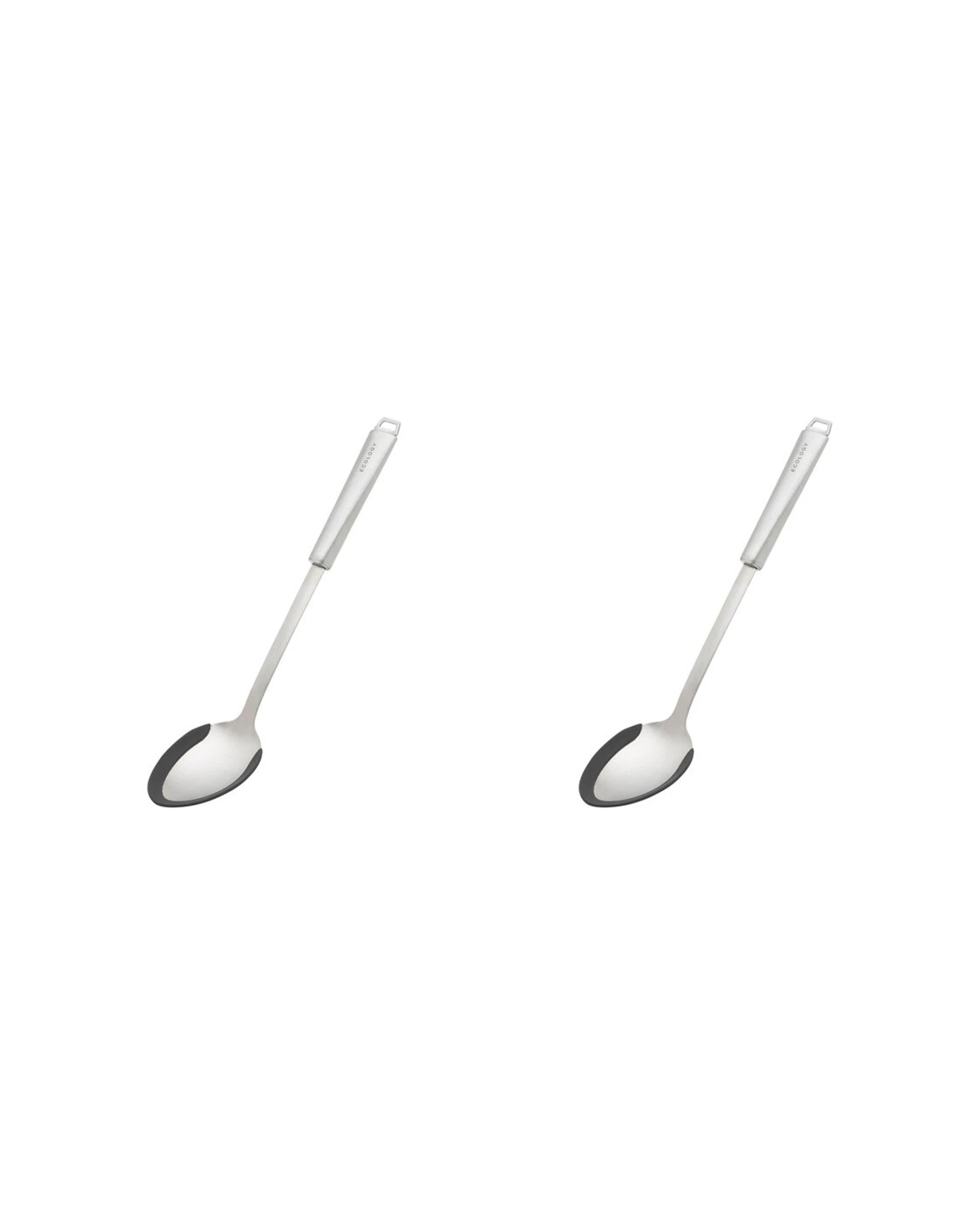 1 Ecology 2PK Provisions Silicone Edge Serving Spoon Kitchen Utensil - Silver, 1 of 1
