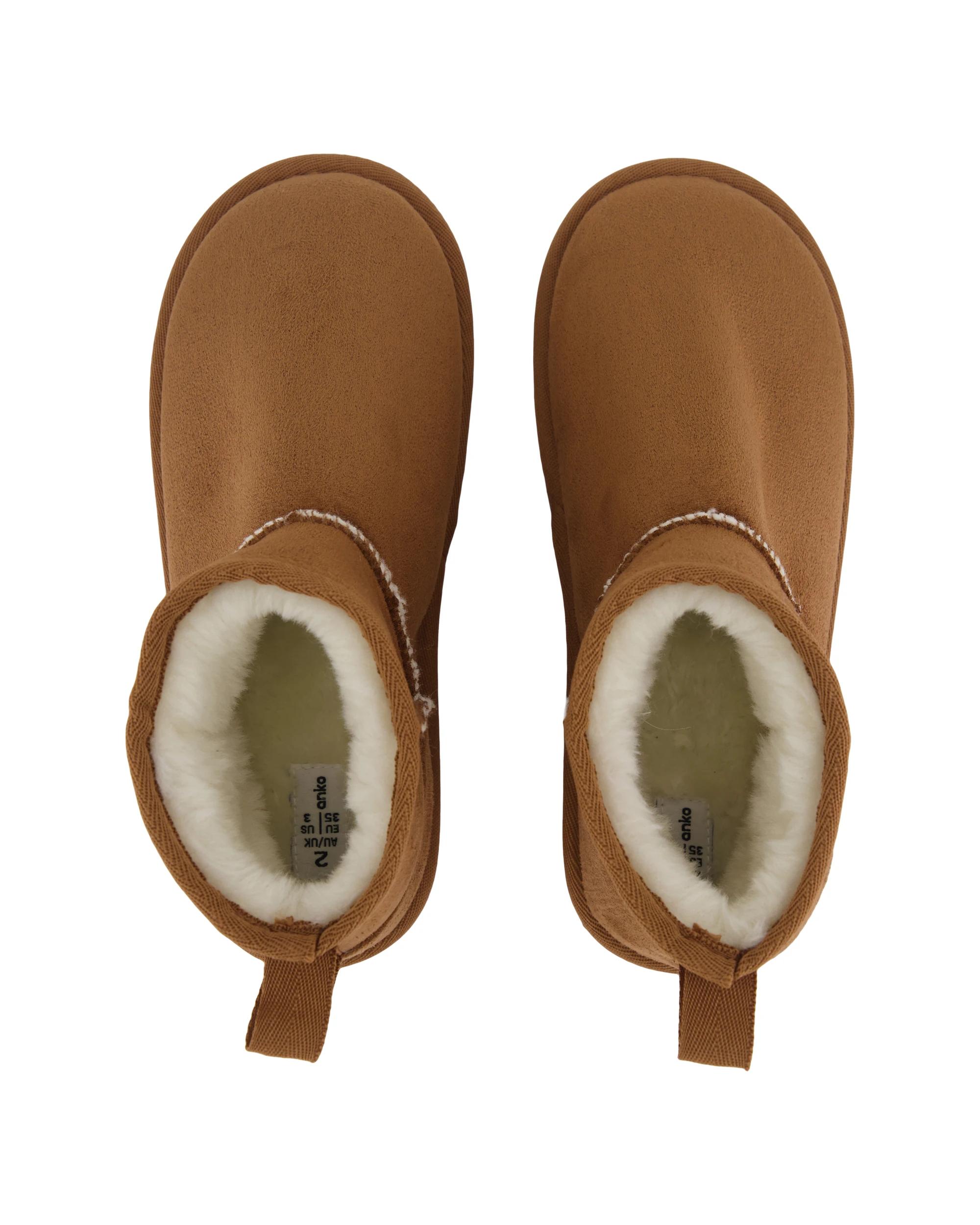 3 Senior Short Slipper Boots Chestnut, 3 of 4