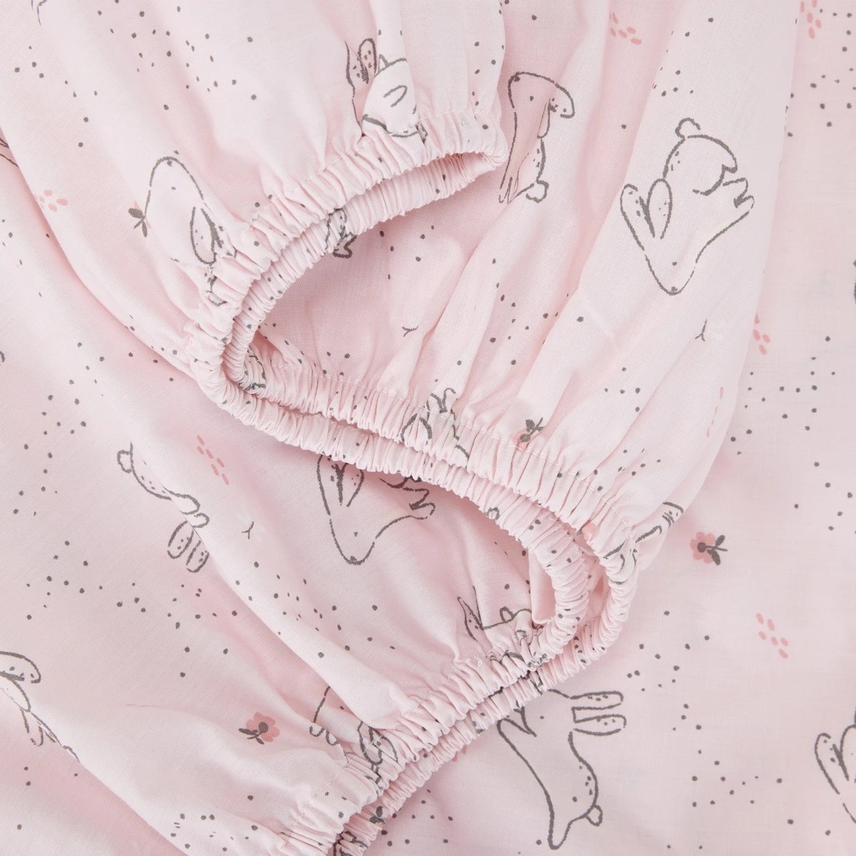4 2 Pack Organic Cotton Fitted Cot Sheets - Bunny and Spot, 4 of 6