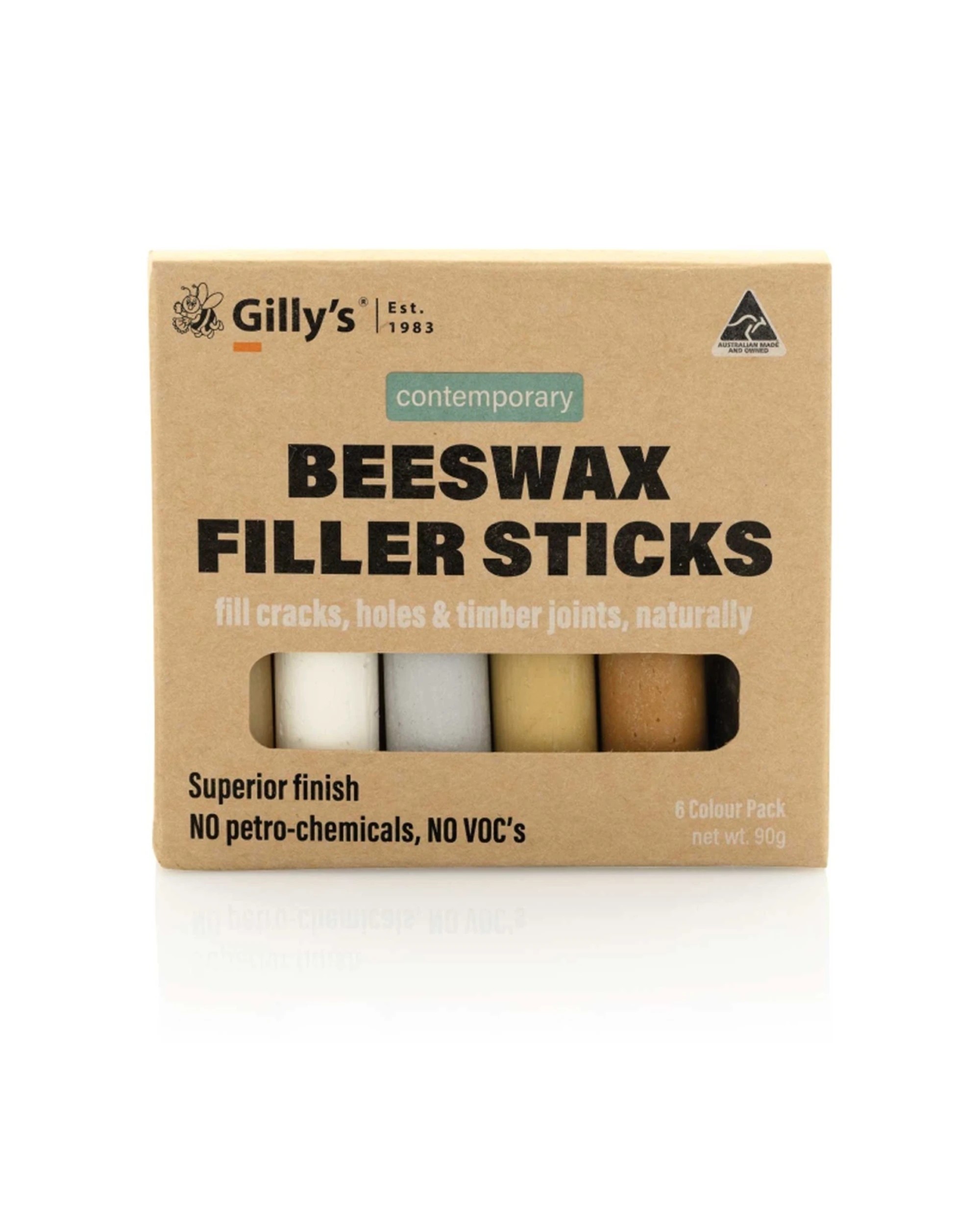 1 Gillys Beeswax Filler Sticks Timber Crack Hole Repair Pack 6 PK Wood Filler - Multi, 1 of 1