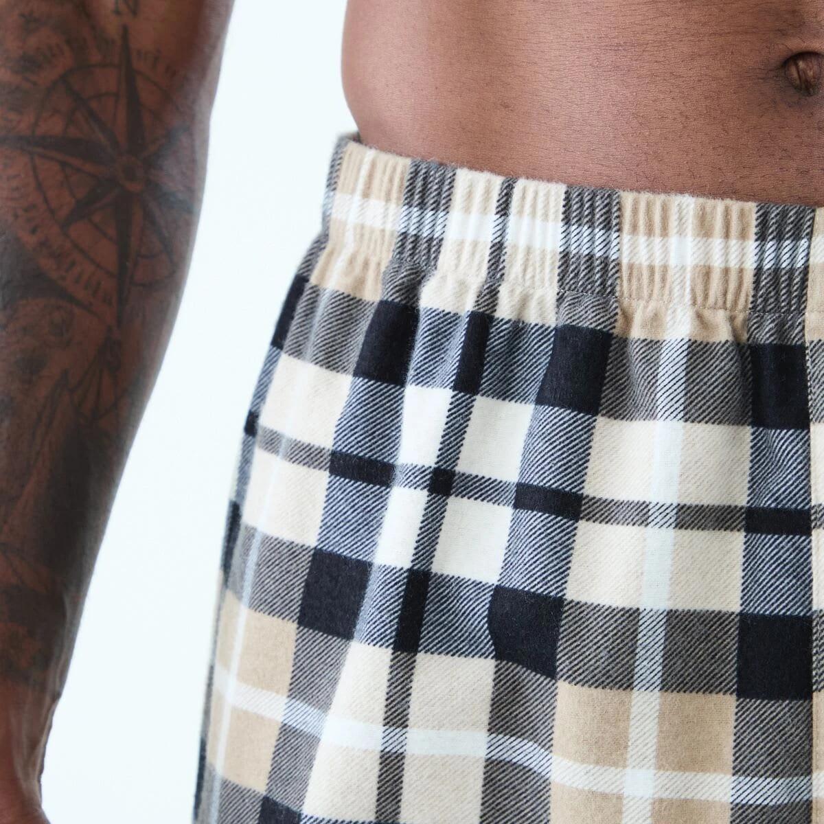 4 Print Flannel Pants Sand Check, 4 of 4
