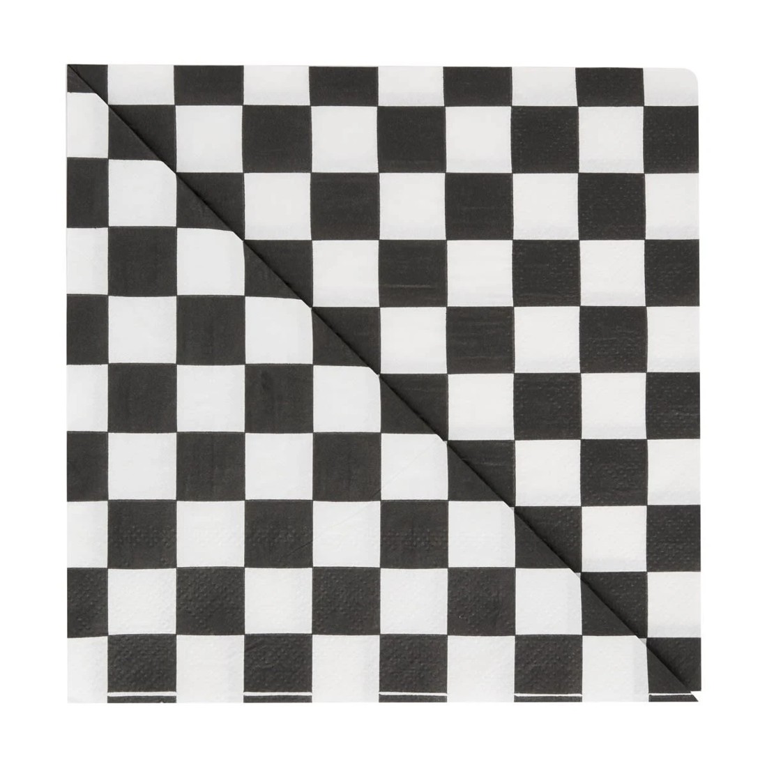 3 20 Piece Black and White Checkered Paper Napkins, 3 of 4