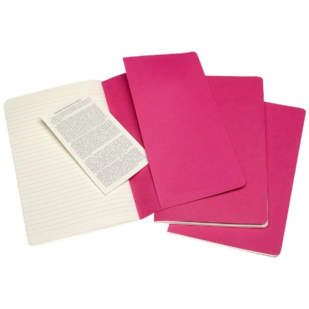 5 Moleskine Cahier Ruled Notebook Pink 3 Pack, 5 of 5