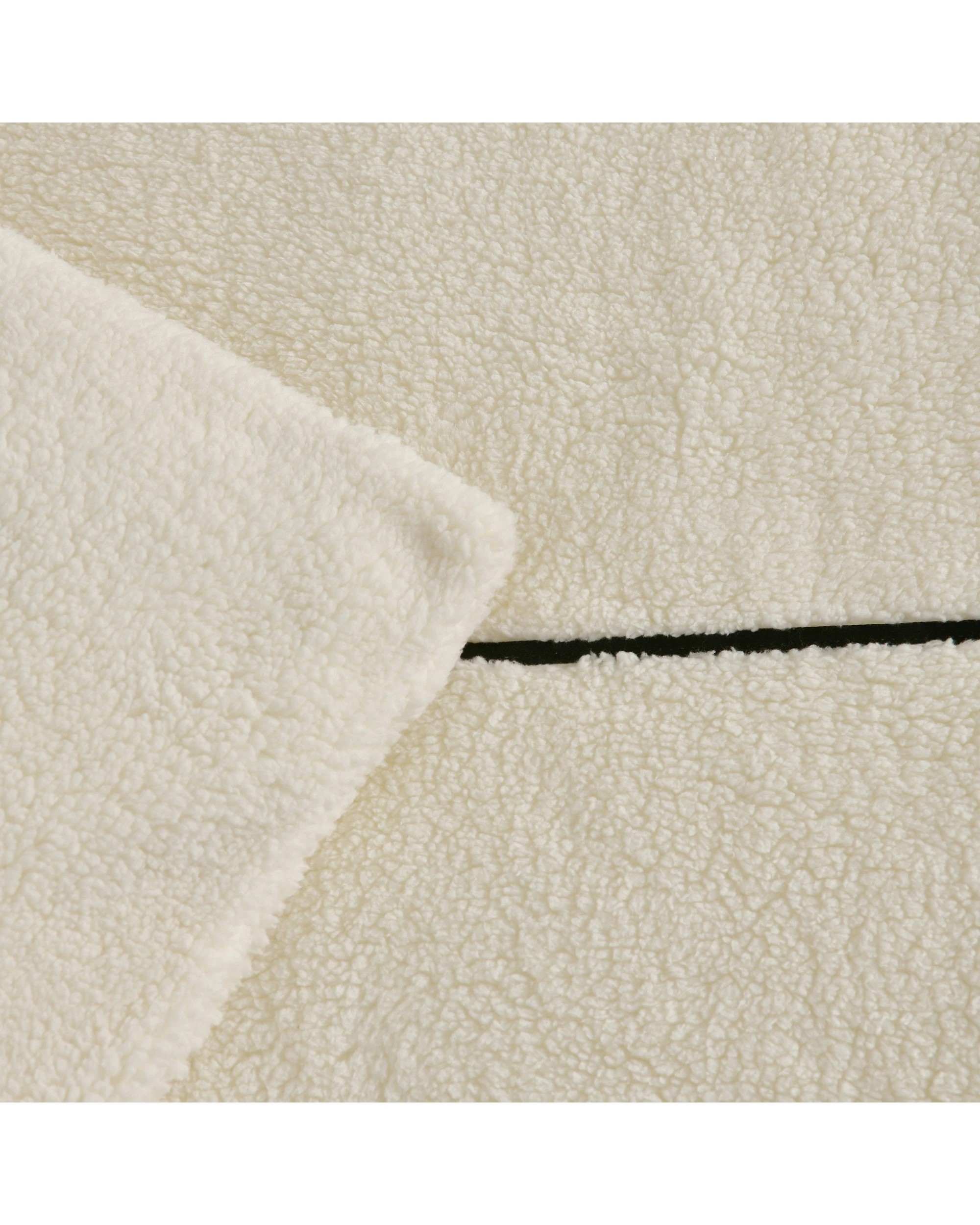 6 Dreamaker Jasper Teddy Fleece Quilt Cover Set - Queen Bed - Snow, 6 of 8