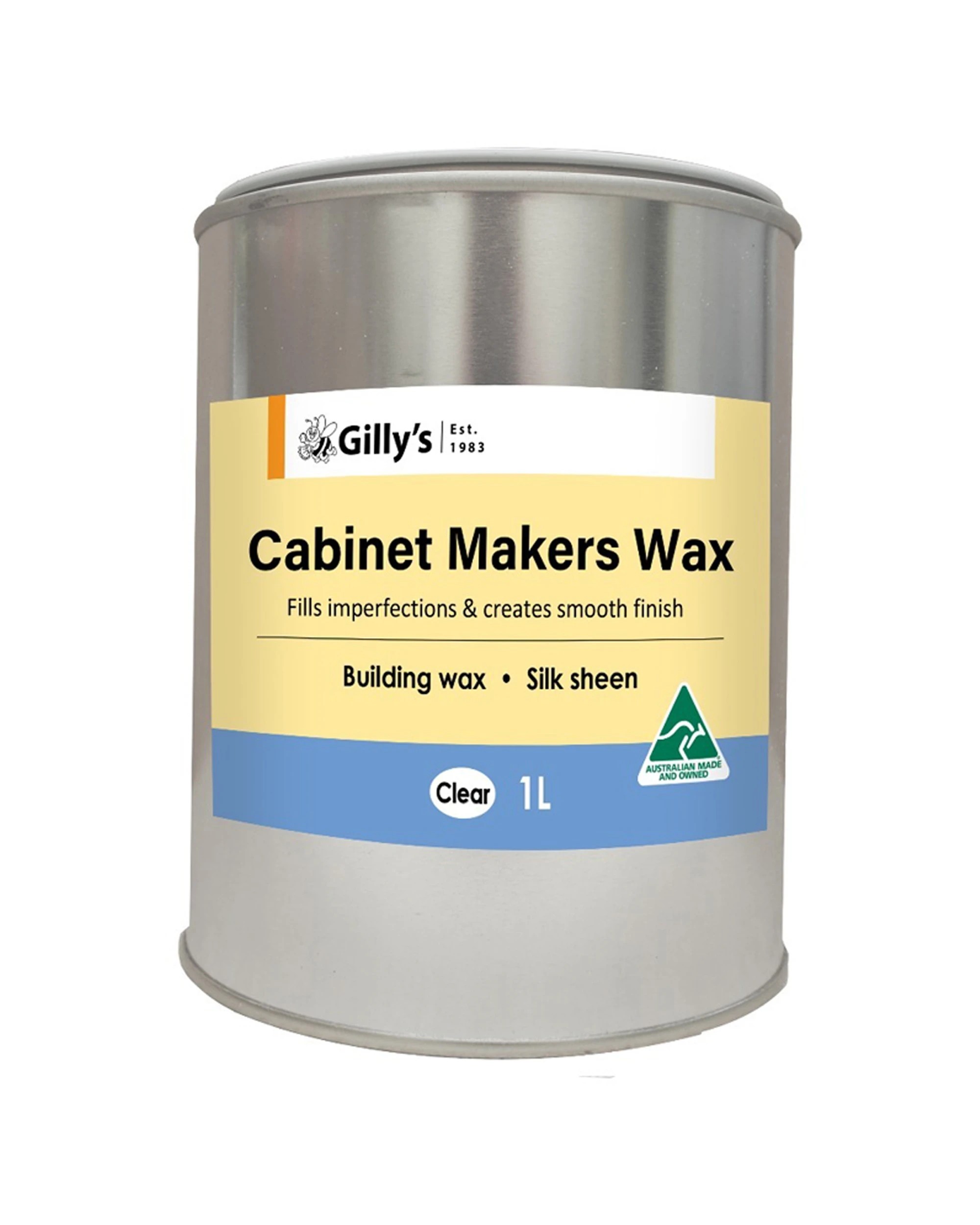 1 Gillys Cabinet Makers Building Wax For Wood & Oak 1L Smooth Finish - Clear, 1 of 1