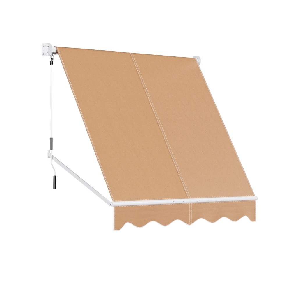 1 Instahut Window Fixed Pivot Arm Awning Outdoor Retractable Canopy 2.1X2.1M - Beige, 1 of 6