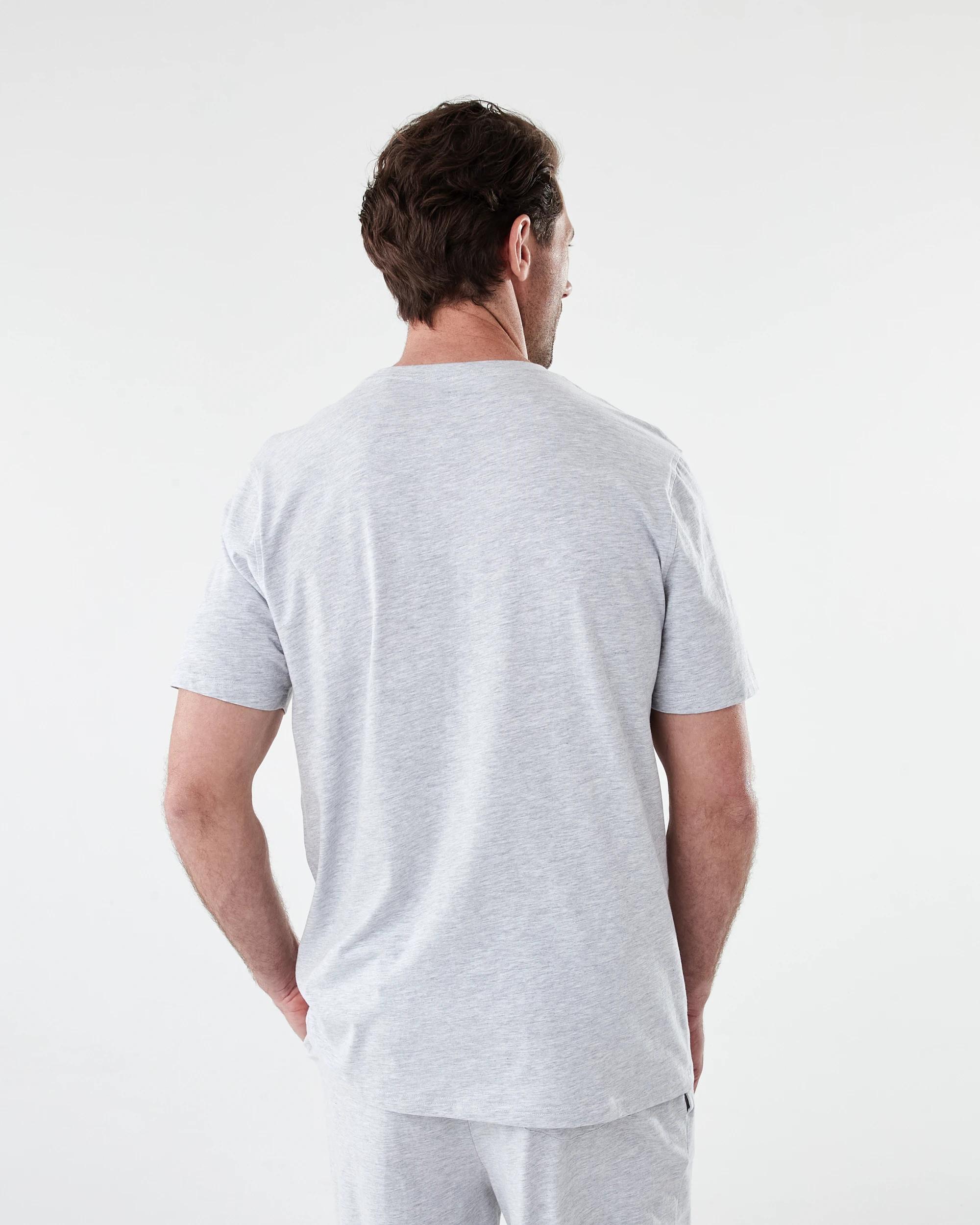 3 Cotton Elastane Sleep Top GREY MARLE, 3 of 6