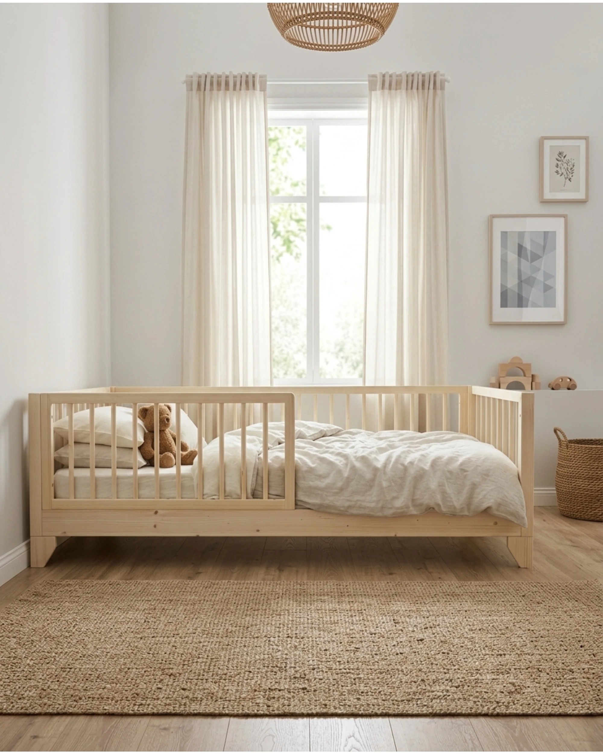 1 Hide & Seek Kids Oliver Solid Pine Kids Bed - Single Bed, 1 of 5