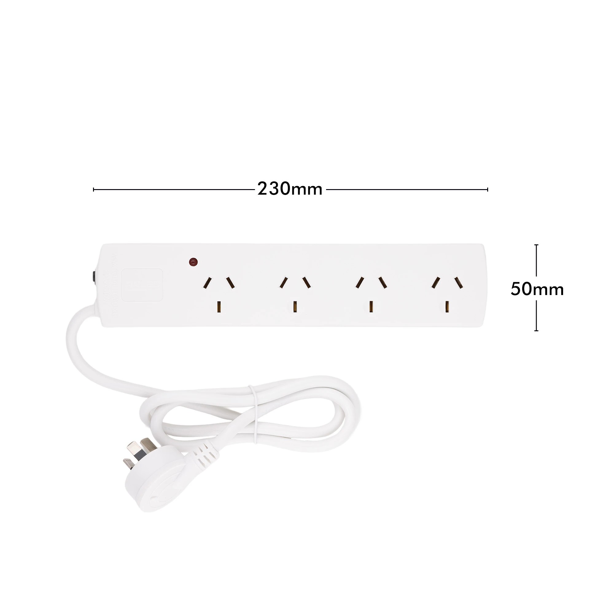 6 Arlec 4 Outlet Surge Protected Powerboard and 3m Standard Plug Extension Lead Combo Pack, 6 of 7