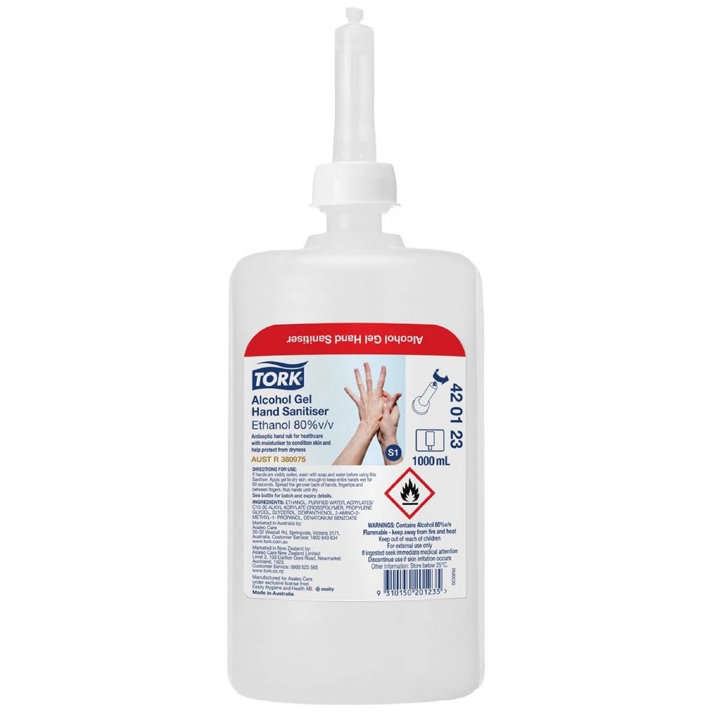 1 Tork Alcohol Gel Hand Sanitiser S1 Cartridge Refill 1L, 1 of 1