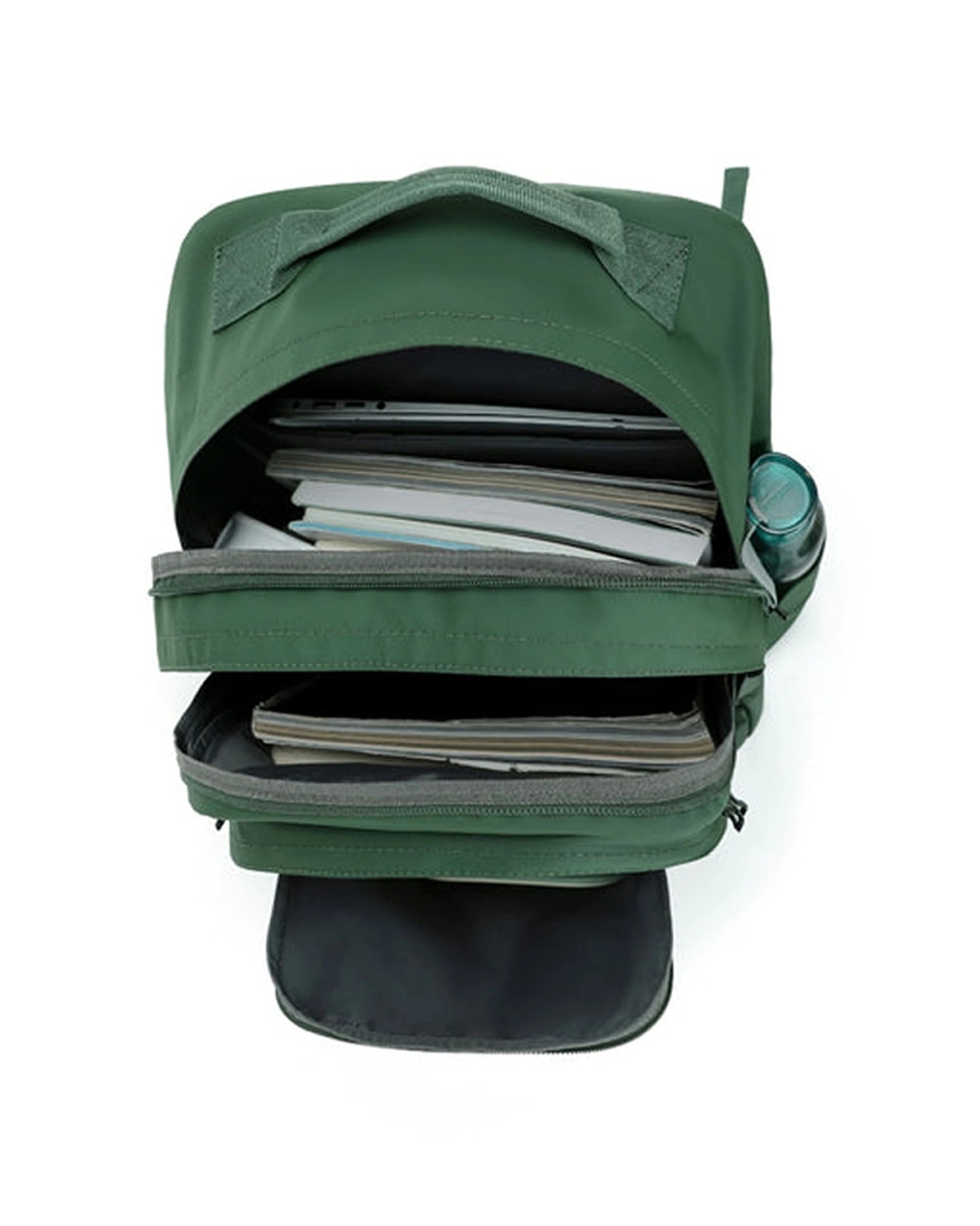 3 Tosca Zion Backpack Durable Travel Carry Bag Compartments Zippers - Green, 3 of 3