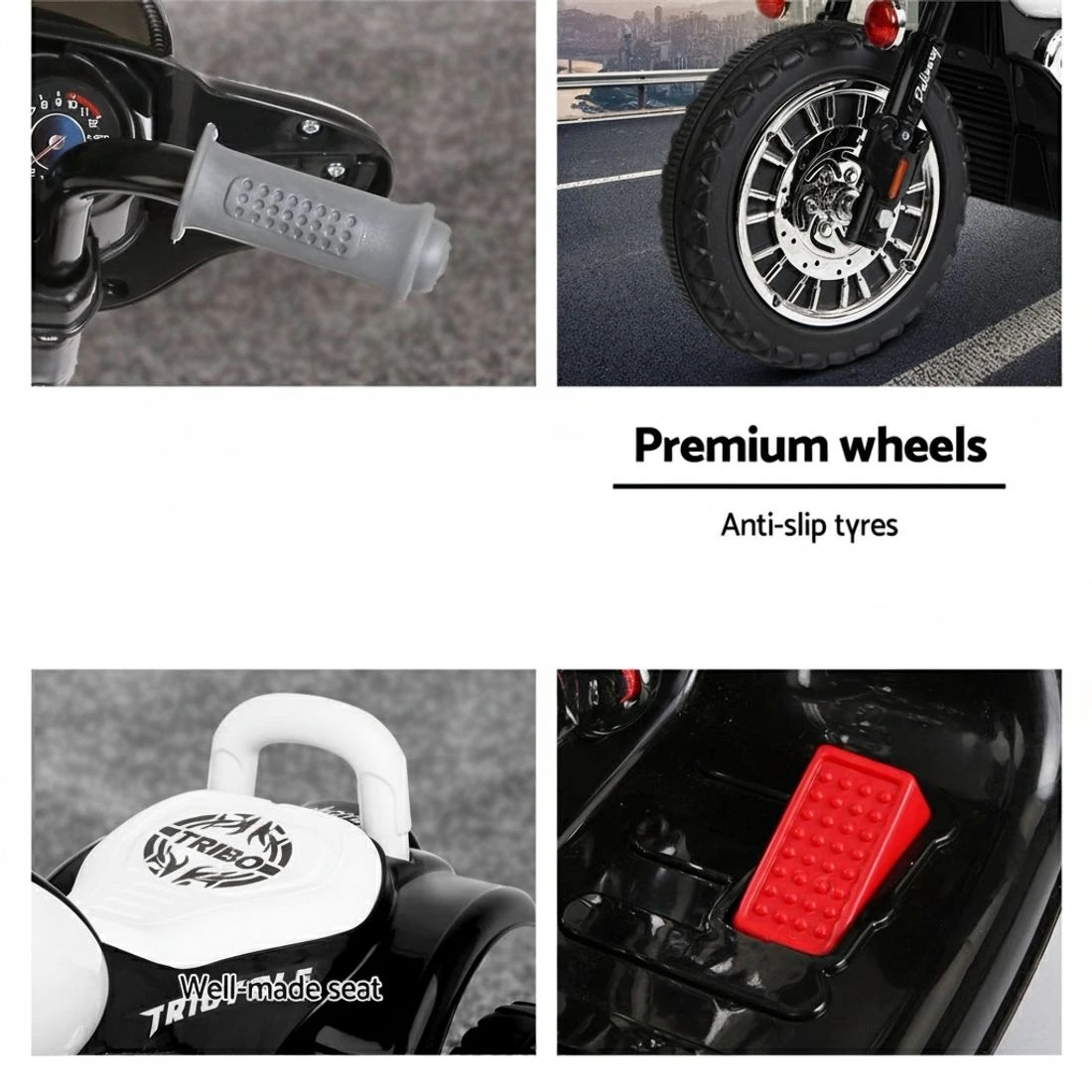 5 Rigo Kids Electric Ride On Patrol Police Car 6V - Black, 5 of 7