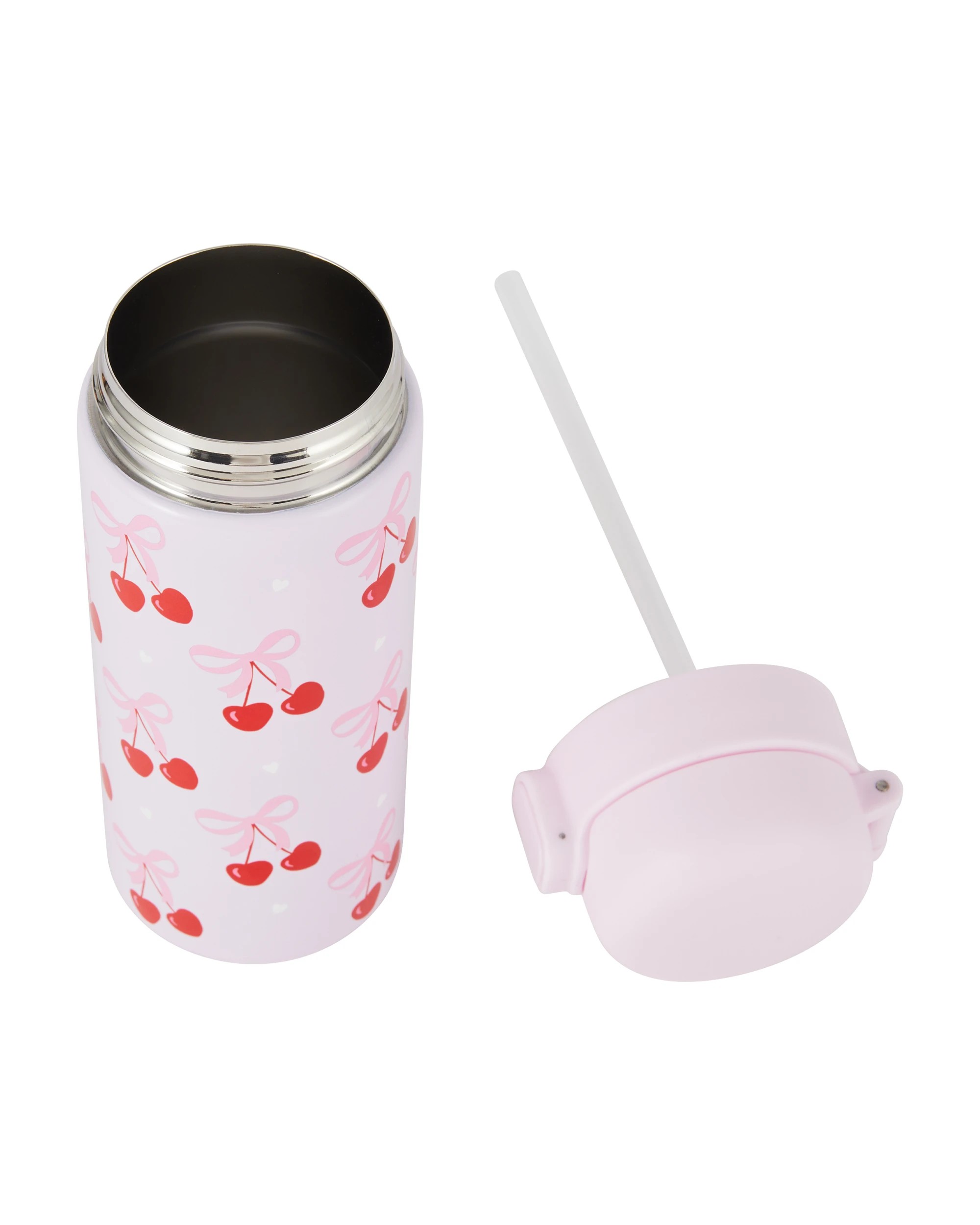 4 400ml Double Wall Insulated Cylinder Bottle - Cherry, 4 of 6