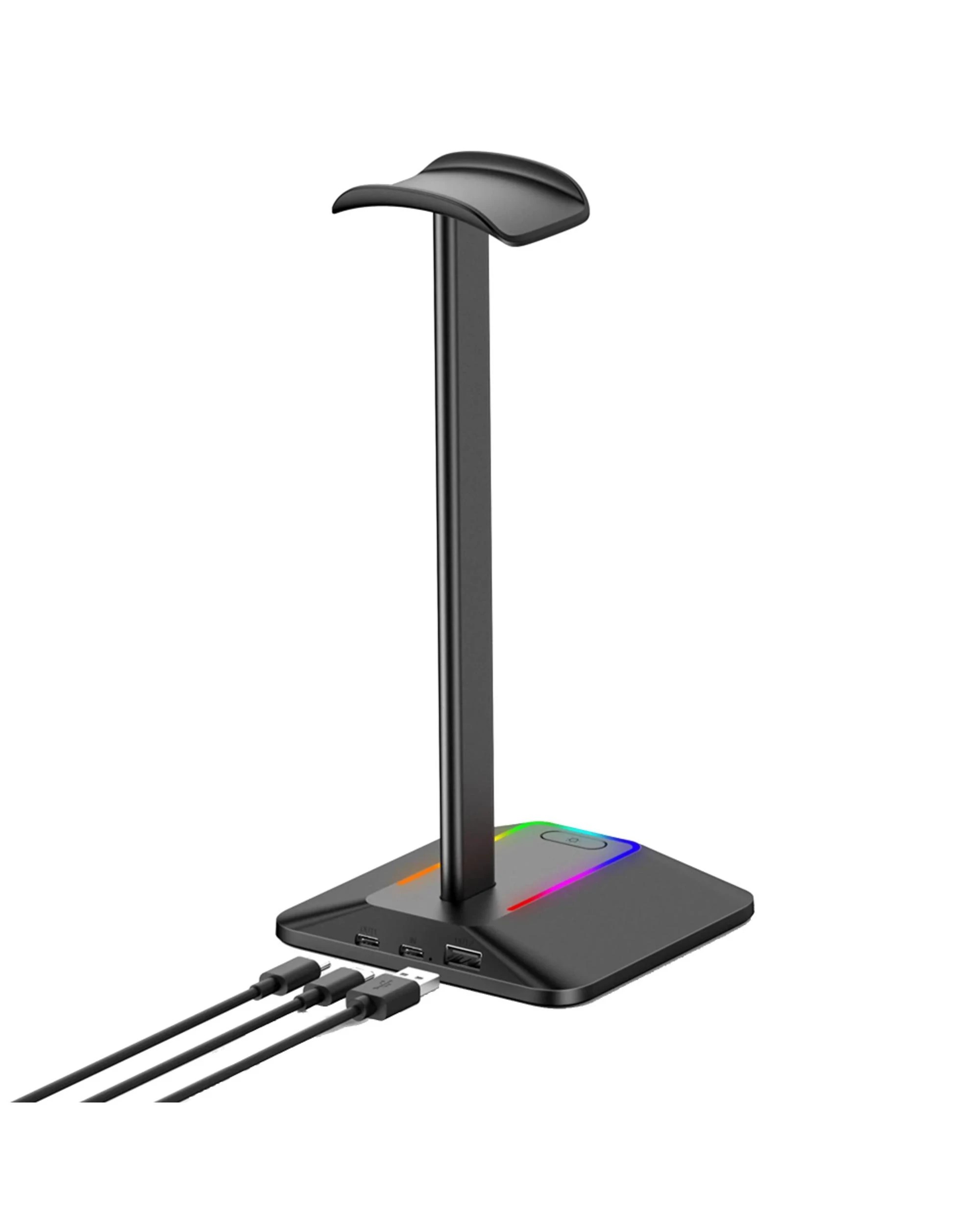 2 Playmax RGB Headset Stand - Black, 2 of 3