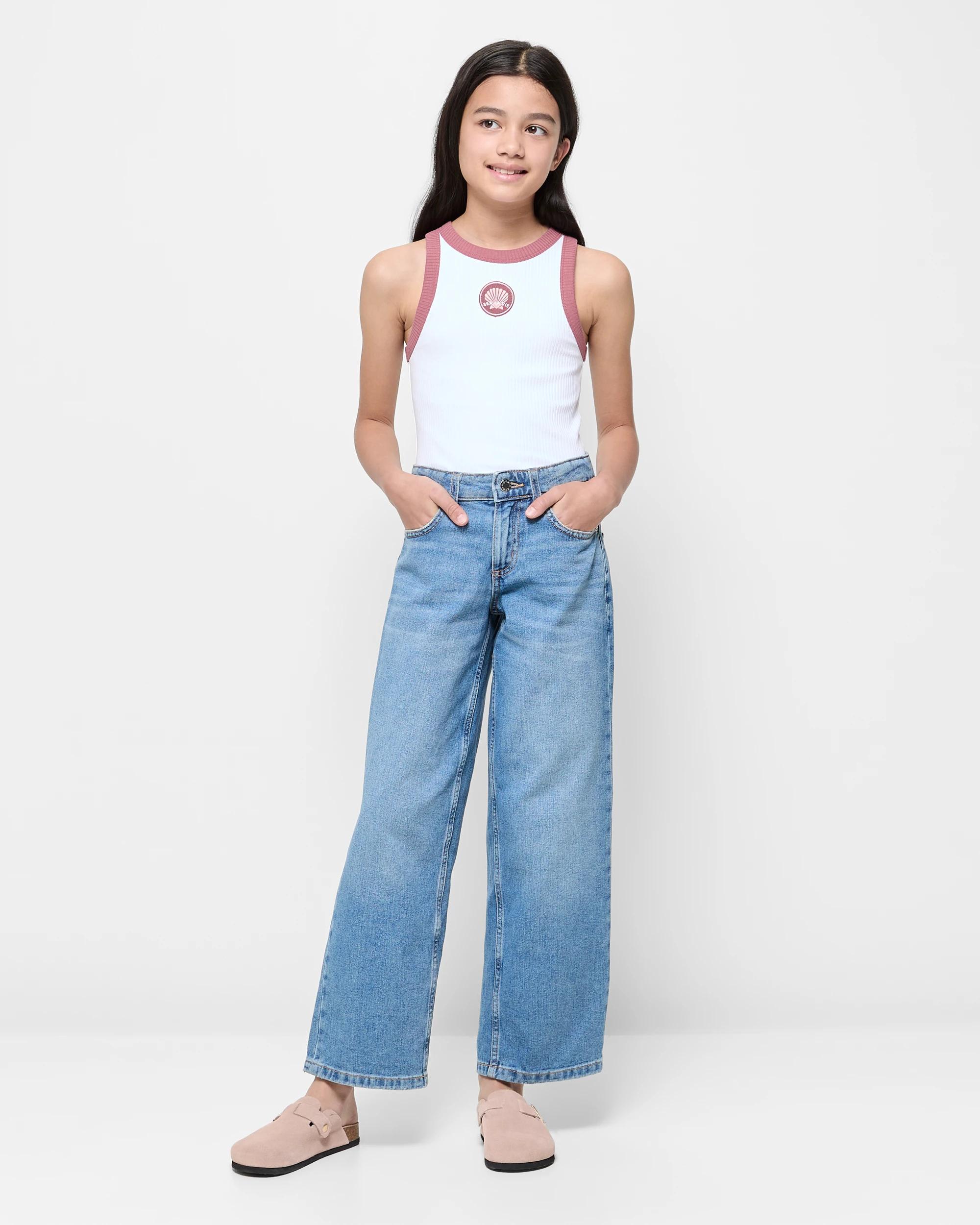 2 Target Australian Cotton Racer Back Rib Tank WHITE / PINK, 2 of 5