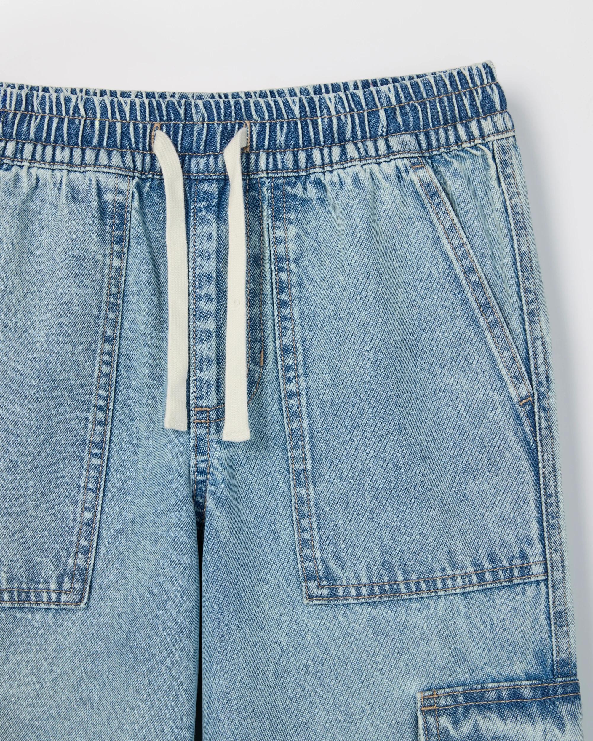 2 Target Denim Loose Fit Cargo Denim Jeans LIGHT WASH, 2 of 2
