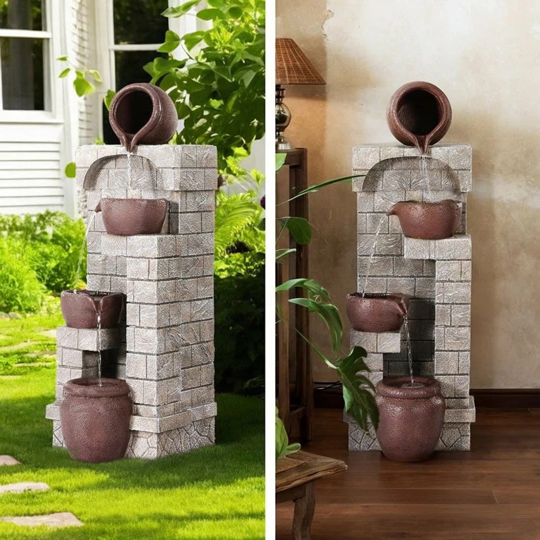 4 Gardeon Solar Fountain Water Feature  Pot Outdoor Indoor 4-Tier Cascading - Multi, 4 of 6