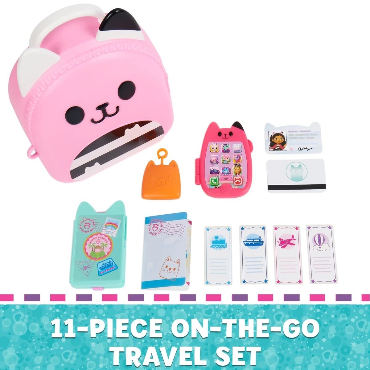 2 11 Piece DreamWorks Gabby's Dollhouse Gabby Girl On-The-Go Travel Set, 2 of 6
