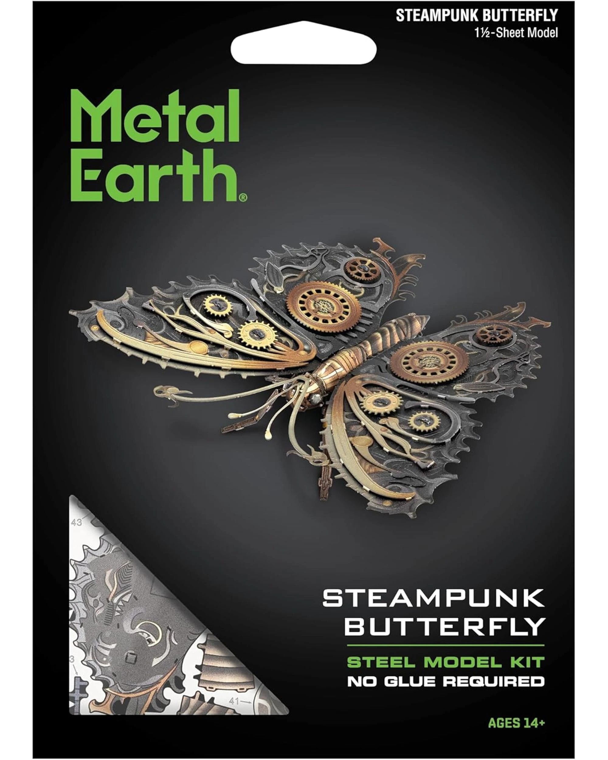 1 Metal Earth Steampunk Butterfly Steel Model Kit, 1 of 7