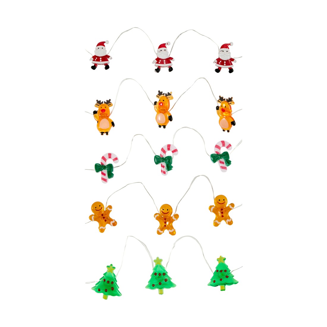 4 Battery Operated 30 LED Novelty Wire String Lights - Assorted, 4 of 7