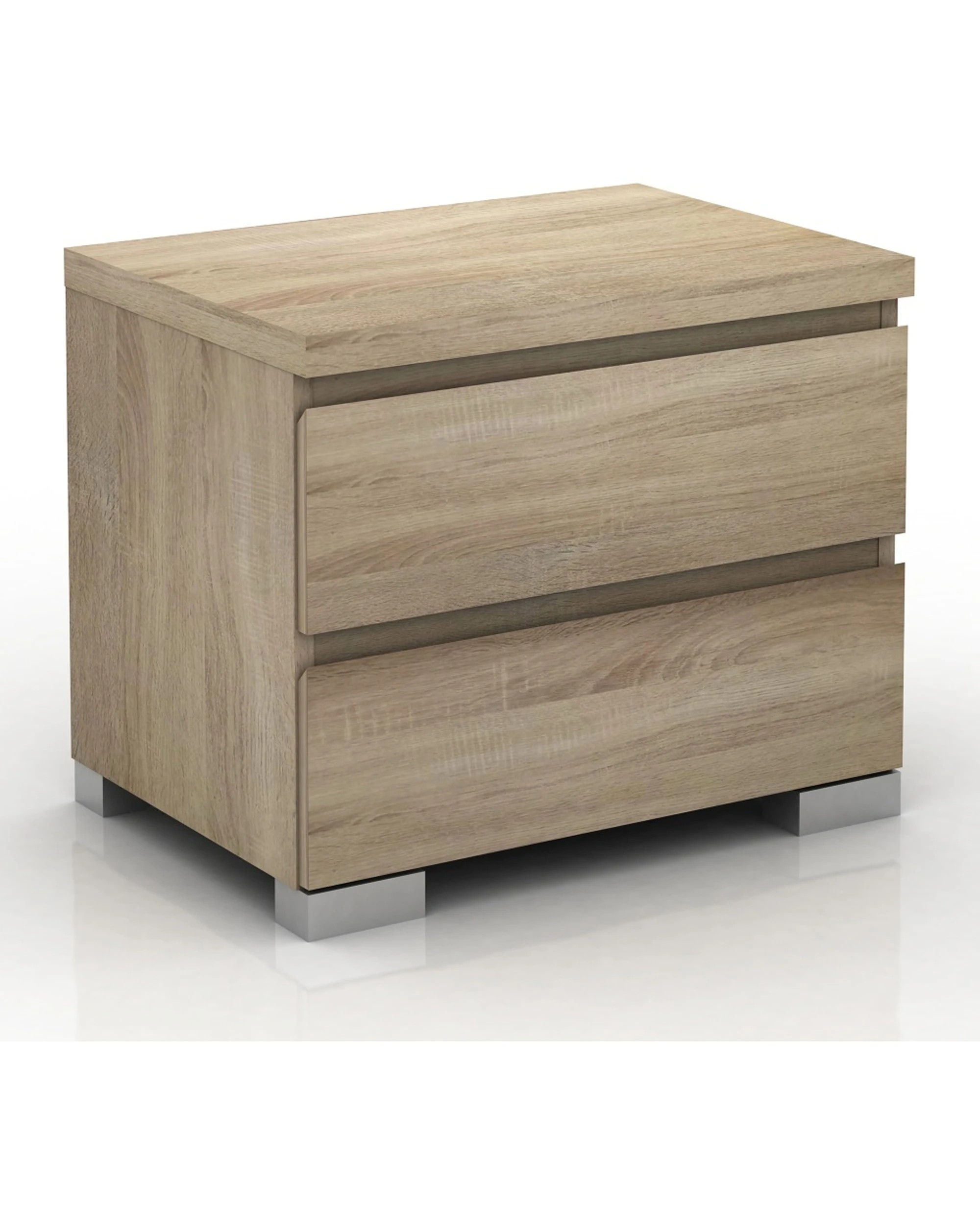 1 Alpine Bay Elara Bedside Table 2 Drawer - Brown, 1 of 7