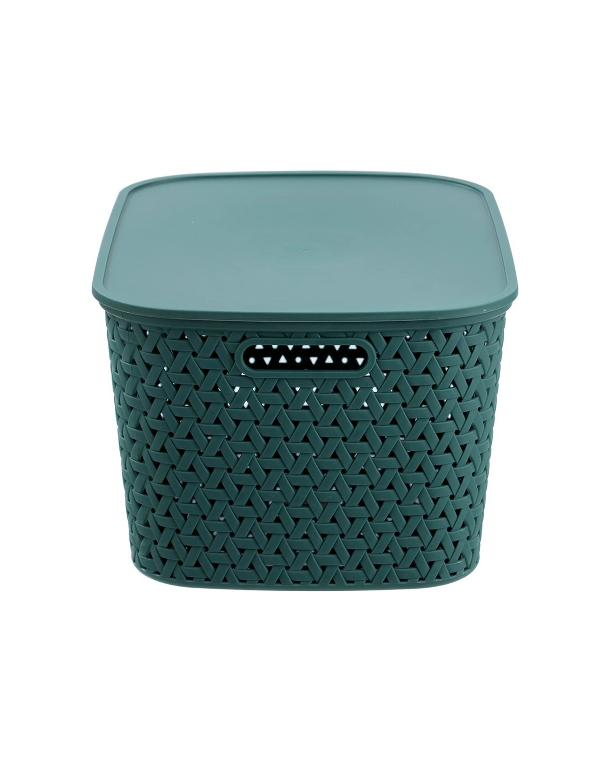 8 Boxsweden Woven Rattan 26l 40cm Lidded Basket Stackable Storage Organiser - Assorted, 8 of 9