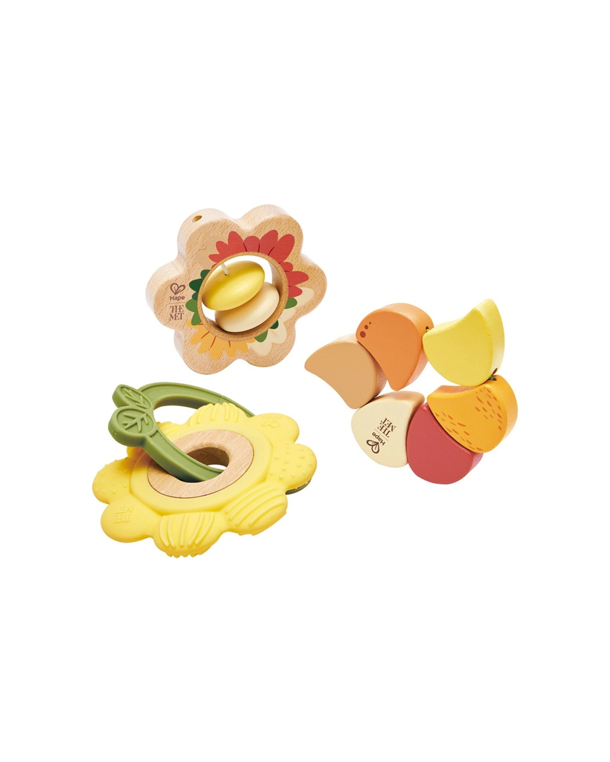3 Hape Artful Flowers Rattle Trio Sensory Play Art Inspired Baby Toy Set for Developmental Play - Multi, 3 of 4