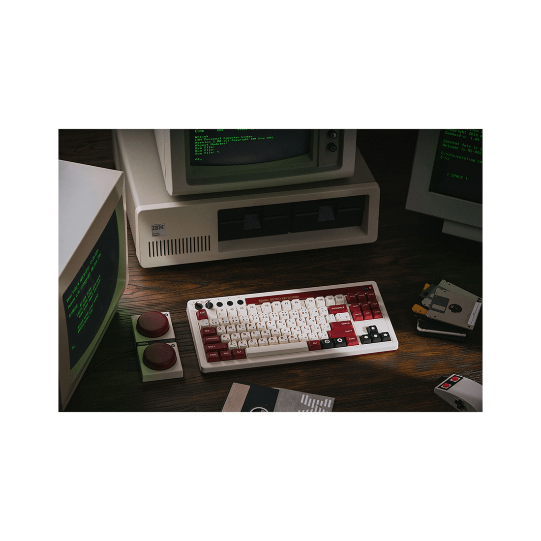 8 8bitdo Retro 87-key Mechanical Gaming Keyboard For Android Windows Fami Edition - White, 8 of 10