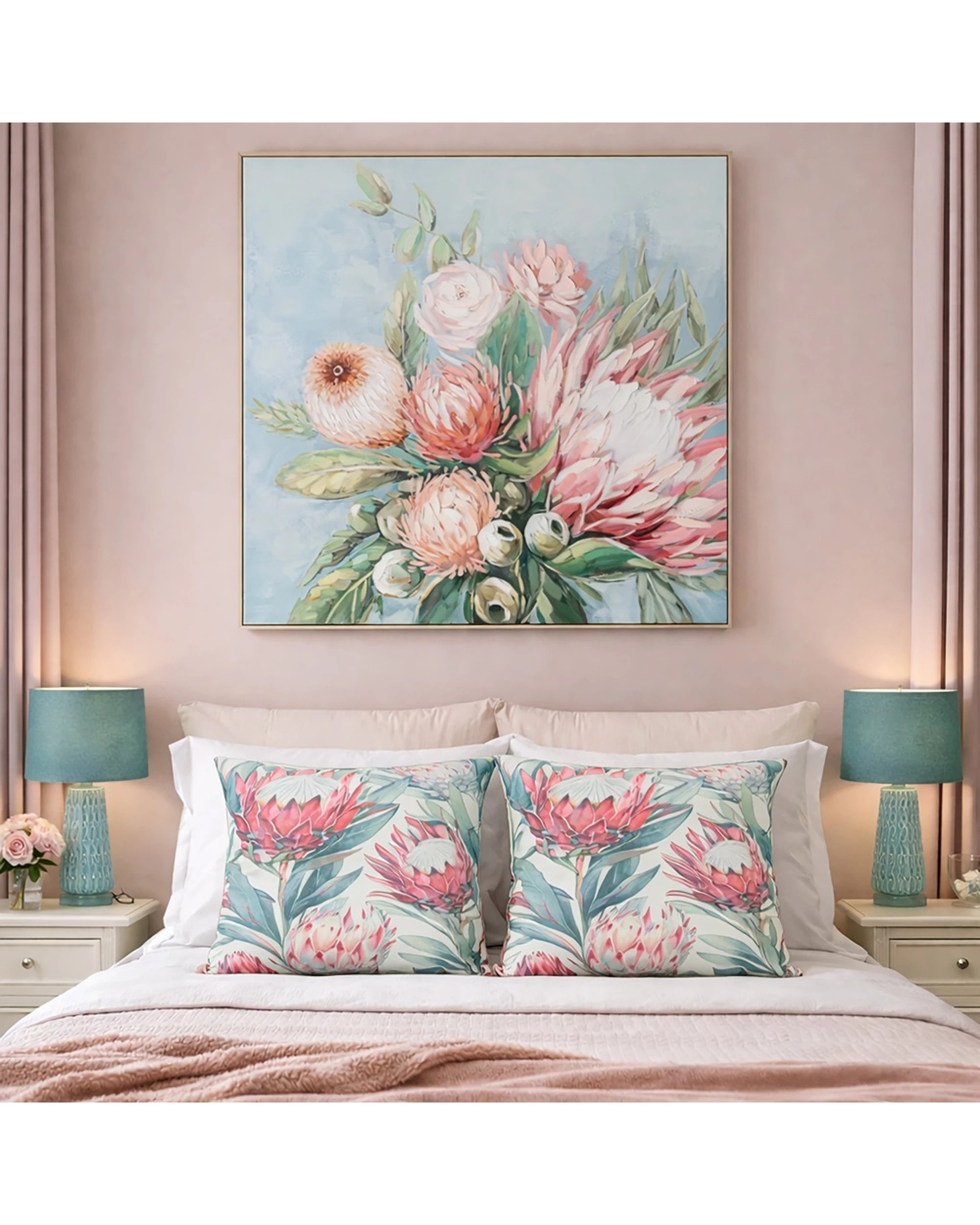 8 Urban Style Cushion Floral Throw Pillow Bold Protea Print 45x45cm - Multi, 8 of 8