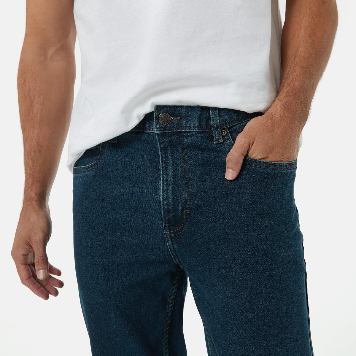 4 Straight Stretch Jeans DARK WASH, 4 of 5
